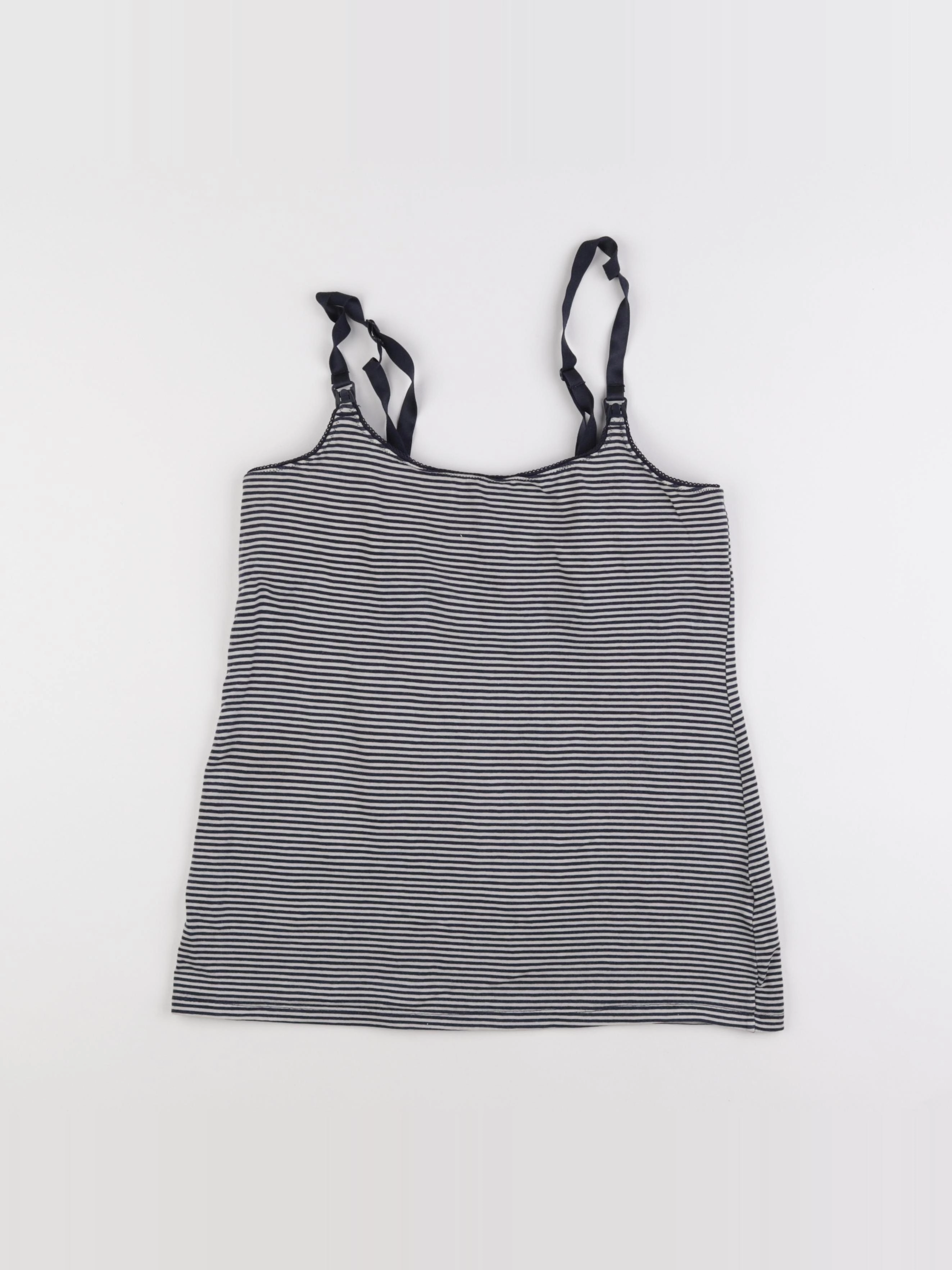H&M - débardeur allaitement bleu, blanc - m