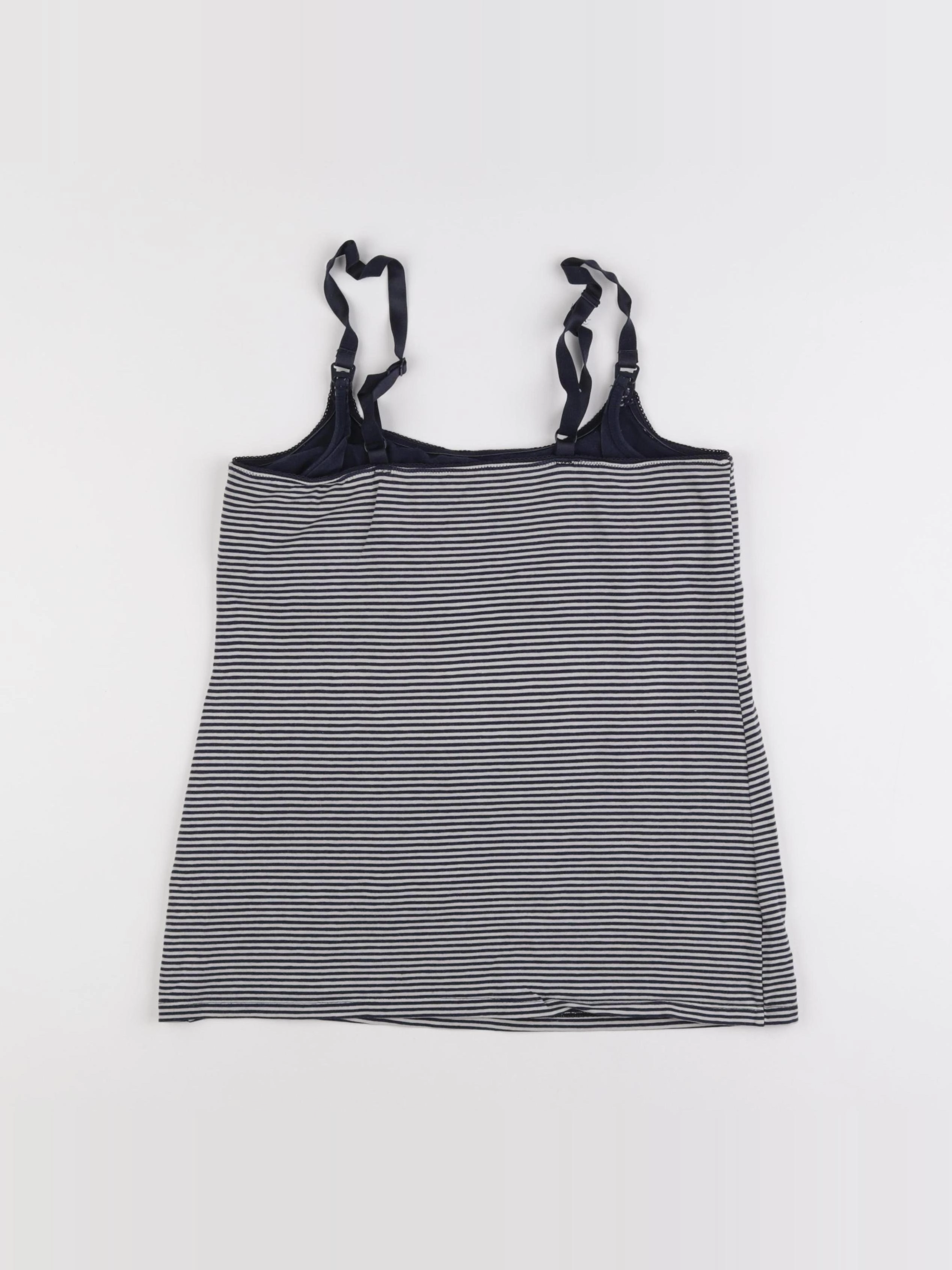 H&M - débardeur allaitement bleu, blanc - m
