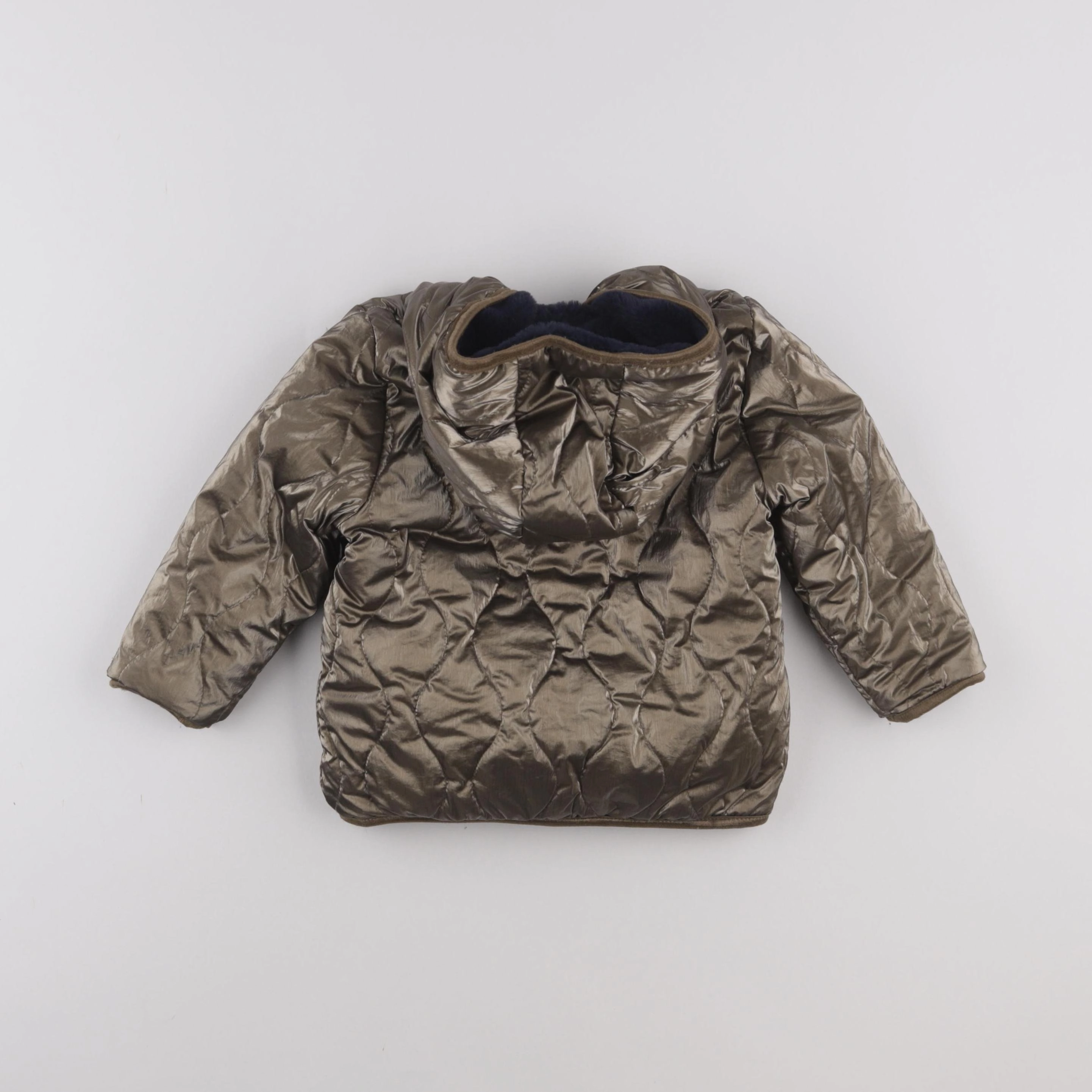 IKKS - doudoune réversible or, bleu - 2 ans