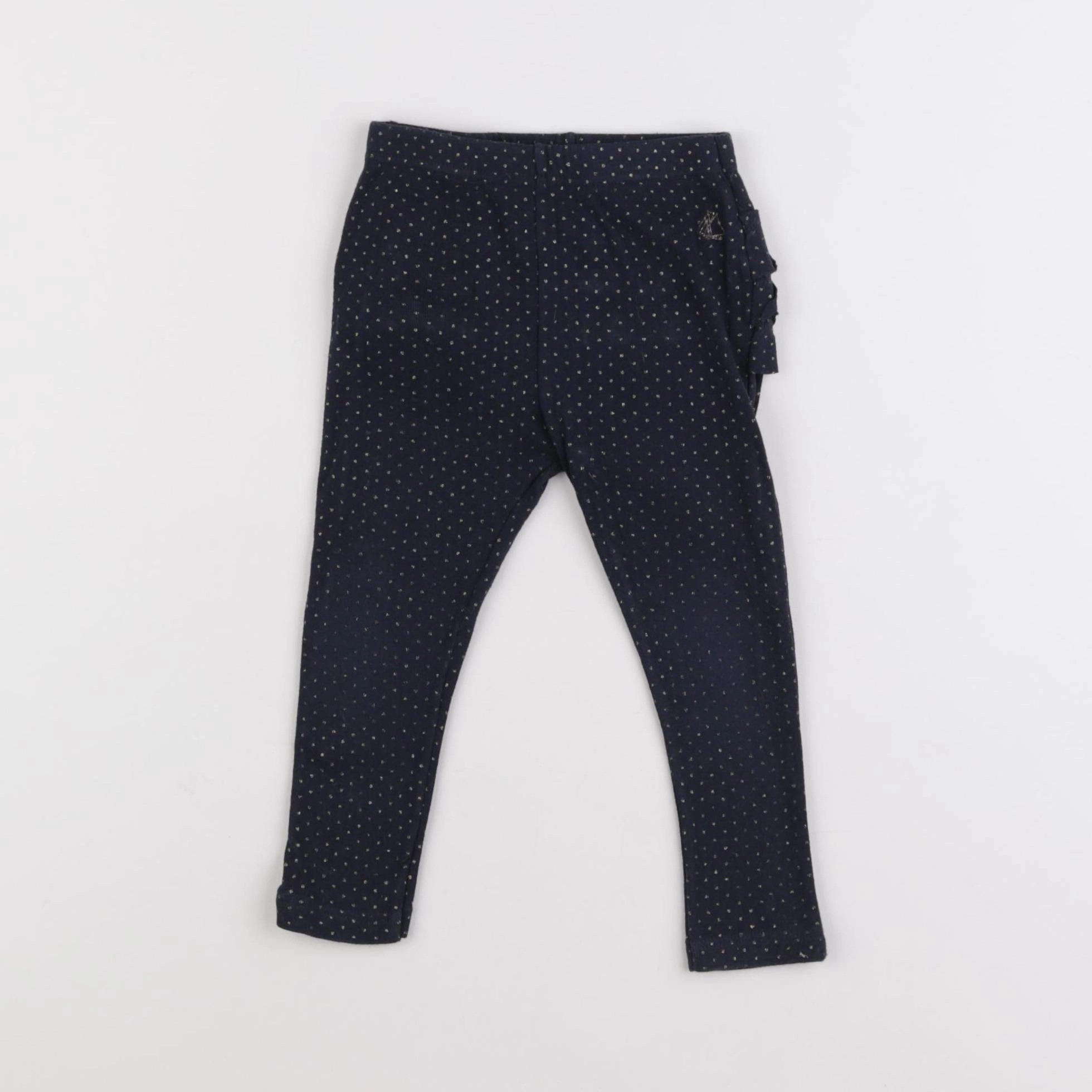 Petit Bateau - legging volants au dos bleu, or - 18 mois