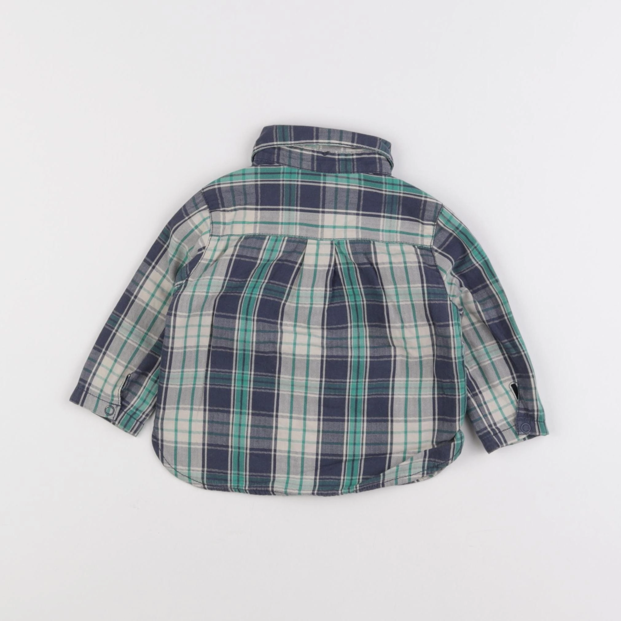 Natalys - chemise bleu, blanc - 6 mois
