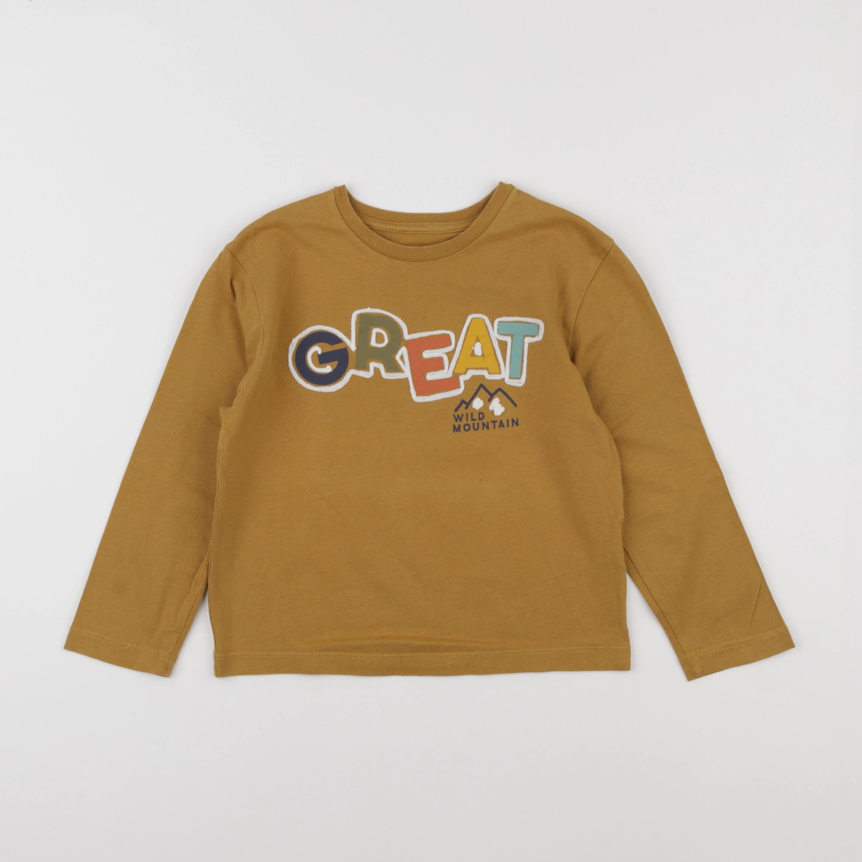 Monoprix - tee-shirt jaune - 5 ans