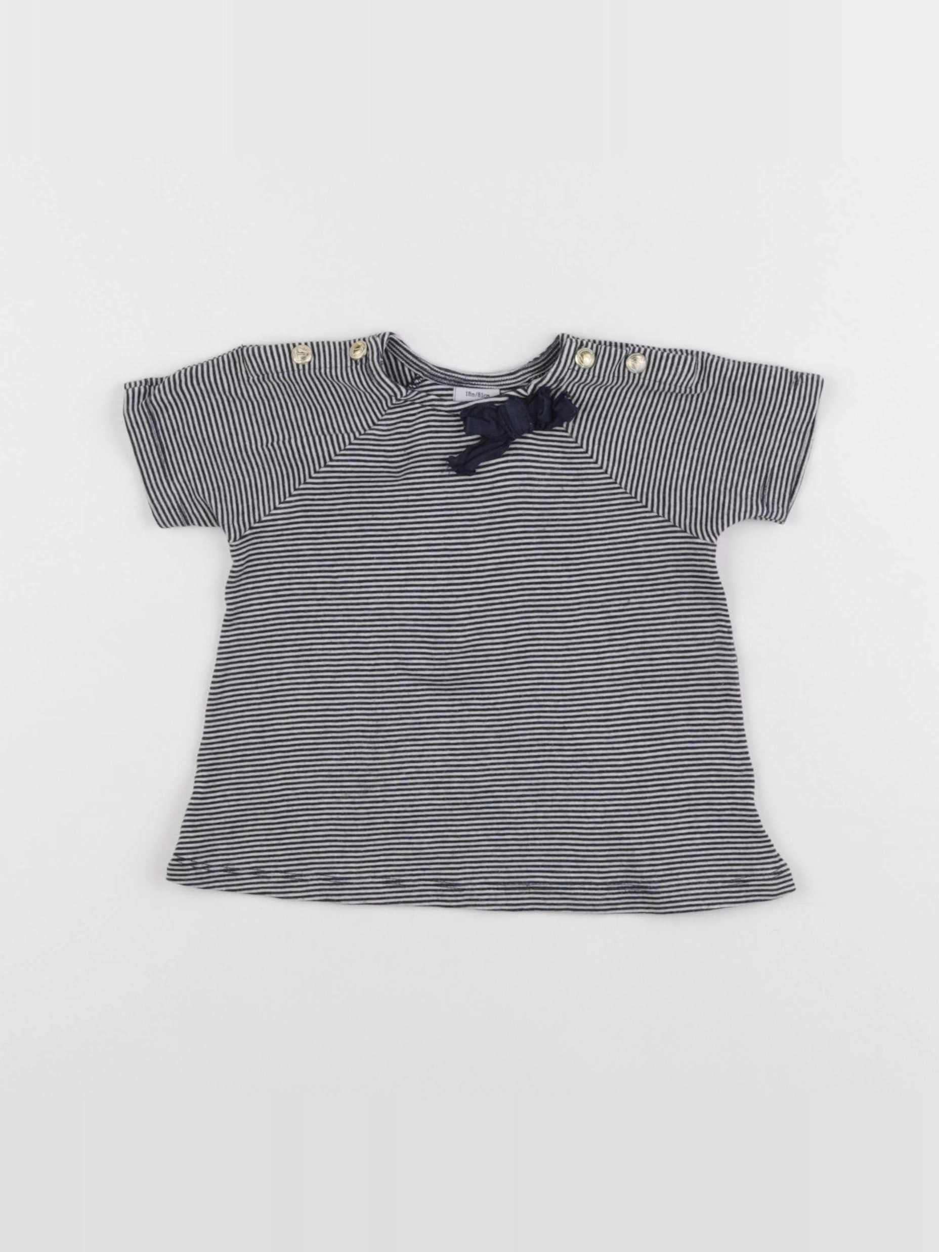 Petit Bateau - tee-shirt bleu - 18 mois