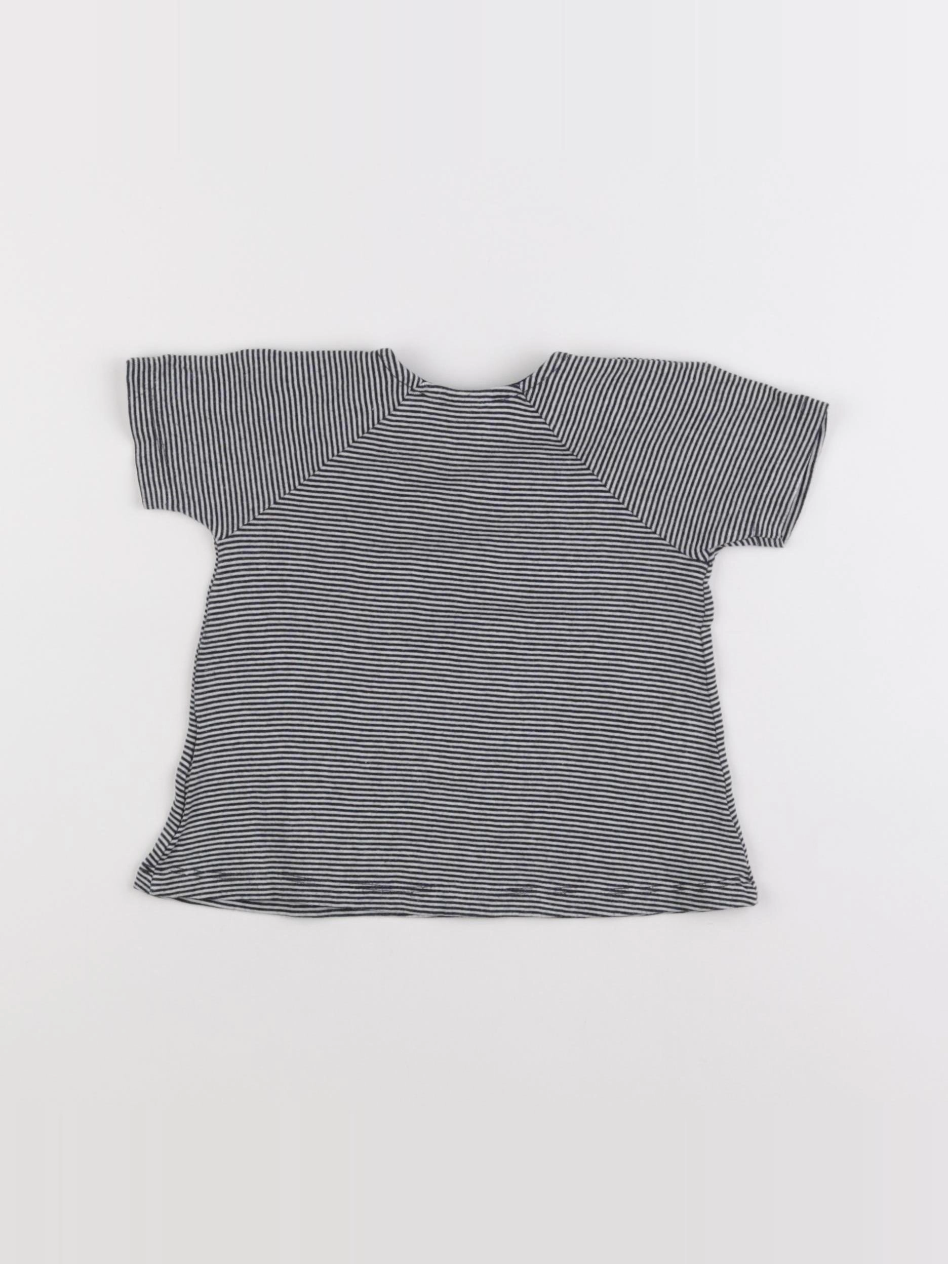 Petit Bateau - tee-shirt bleu - 18 mois