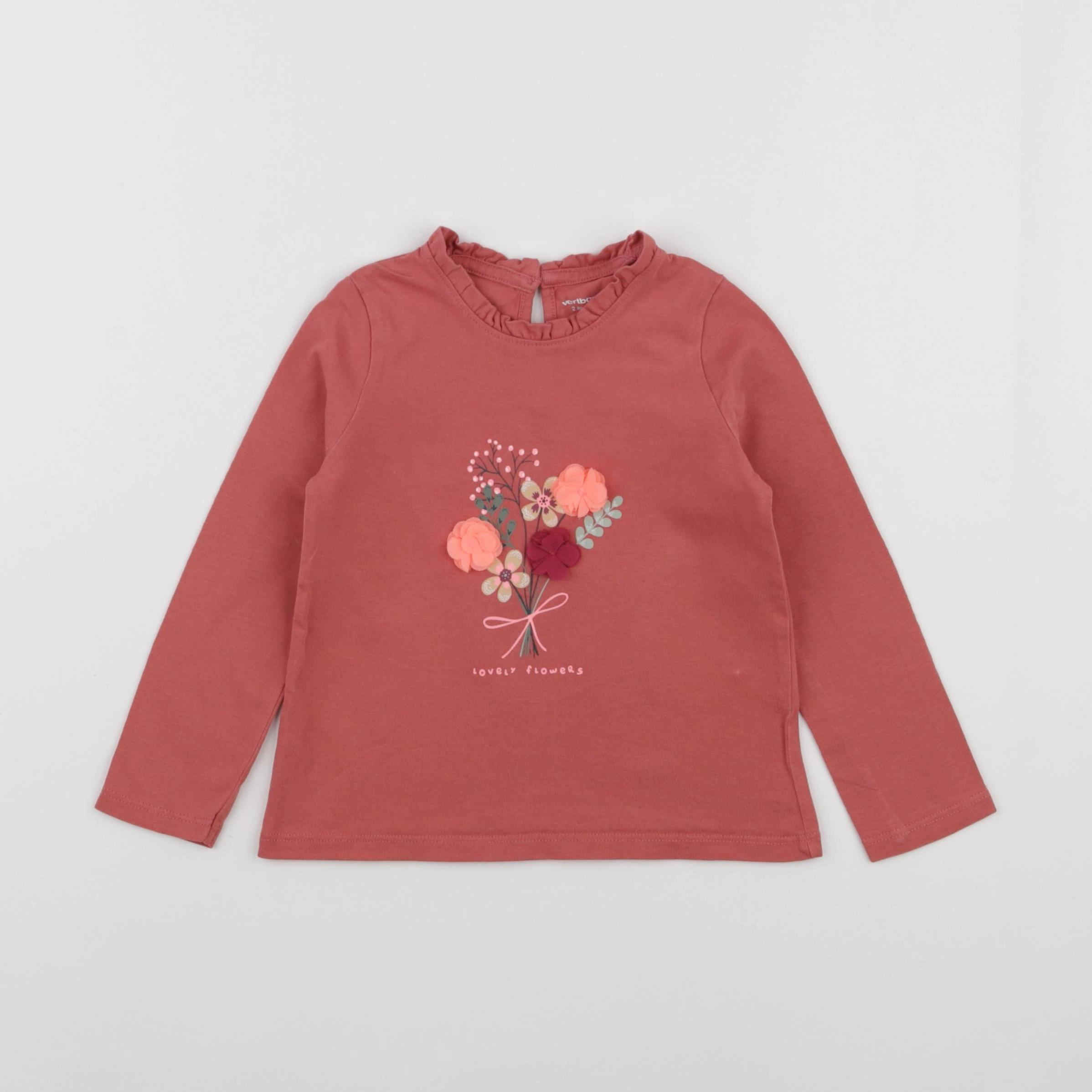 Vertbaudet - tee-shirt rose - 2 ans