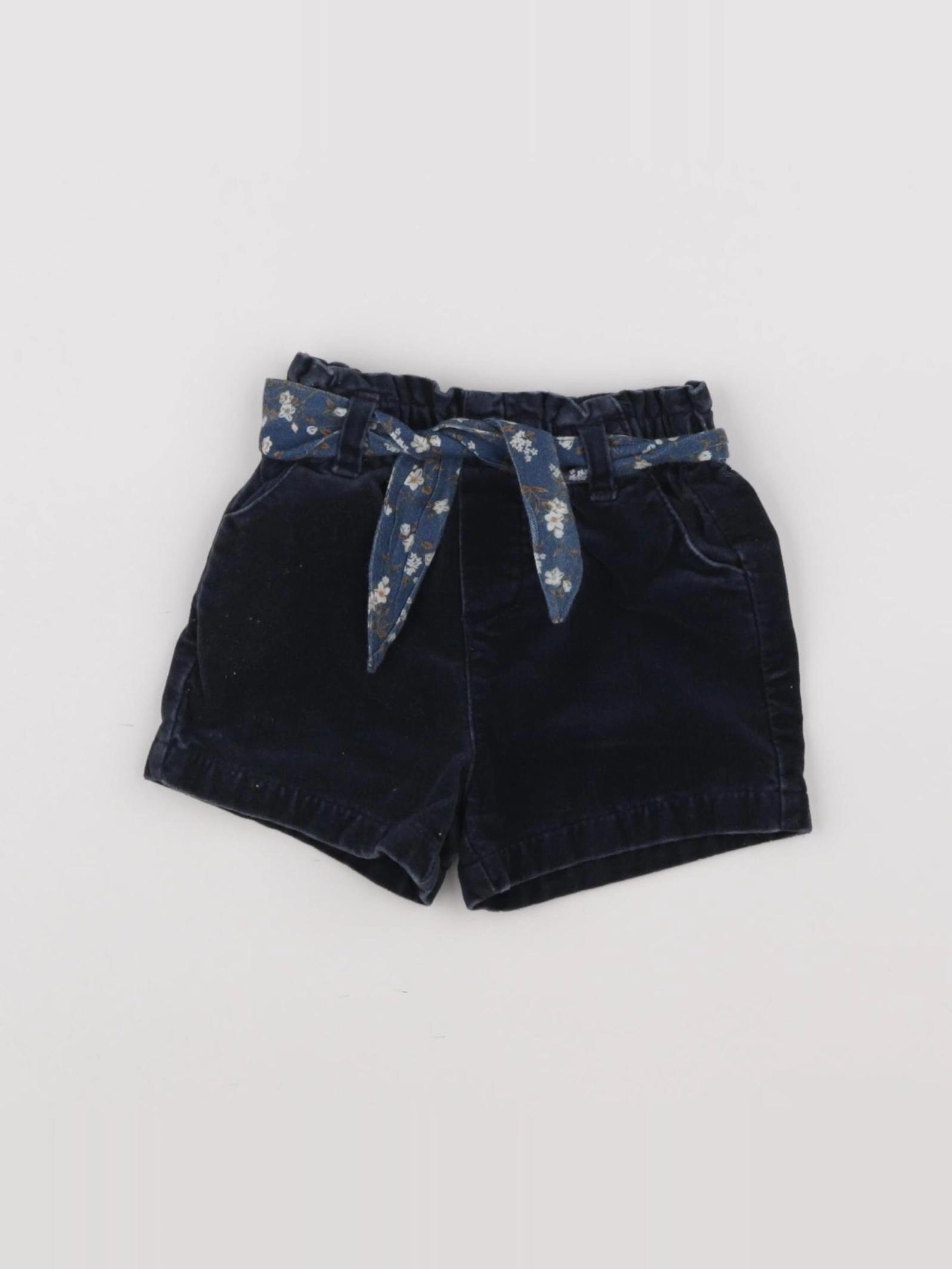 Vertbaudet - short bleu - 6/9 mois