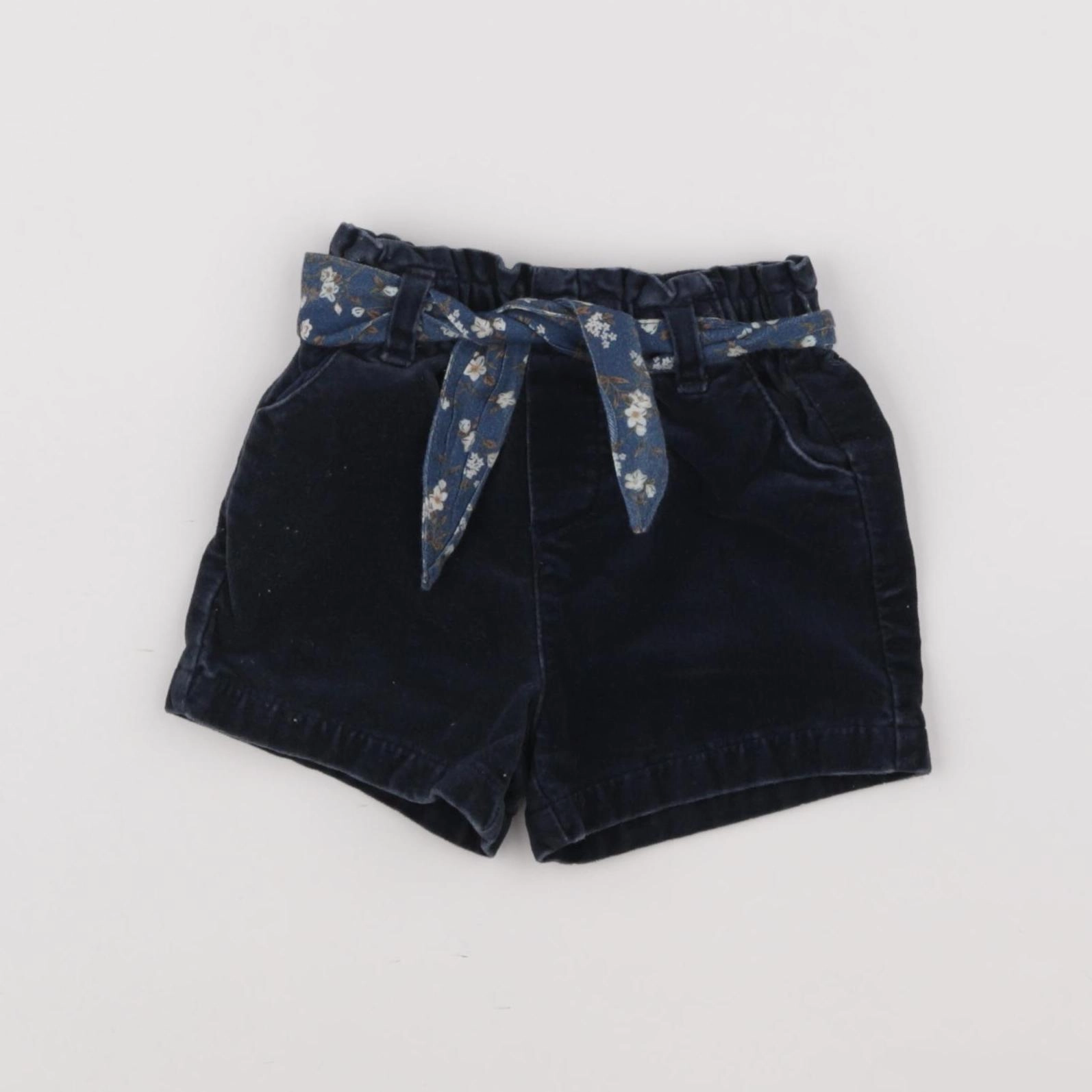 Vertbaudet - short bleu - 6/9 mois