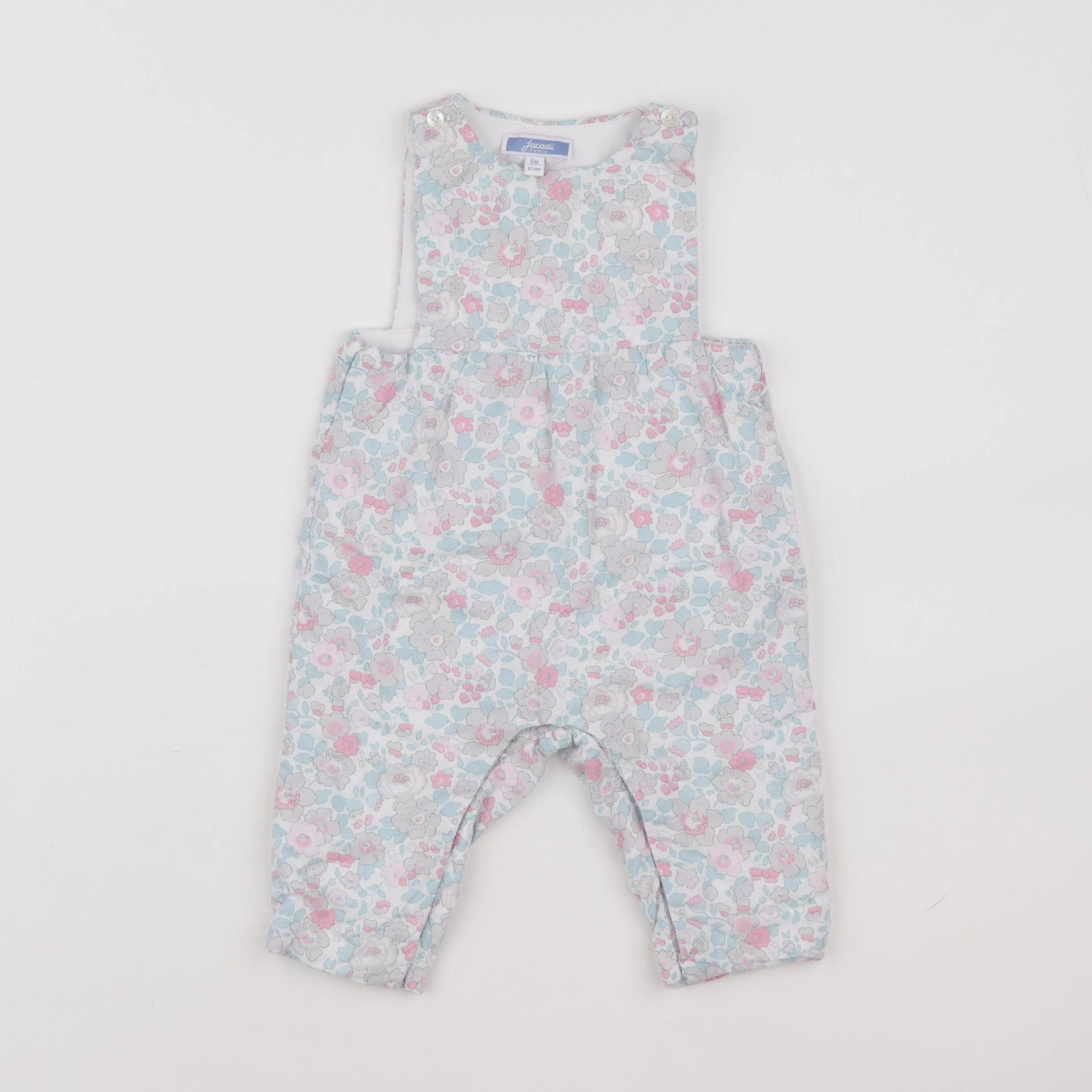 Jacadi - combinaison liberty blanc, gris - 6 mois