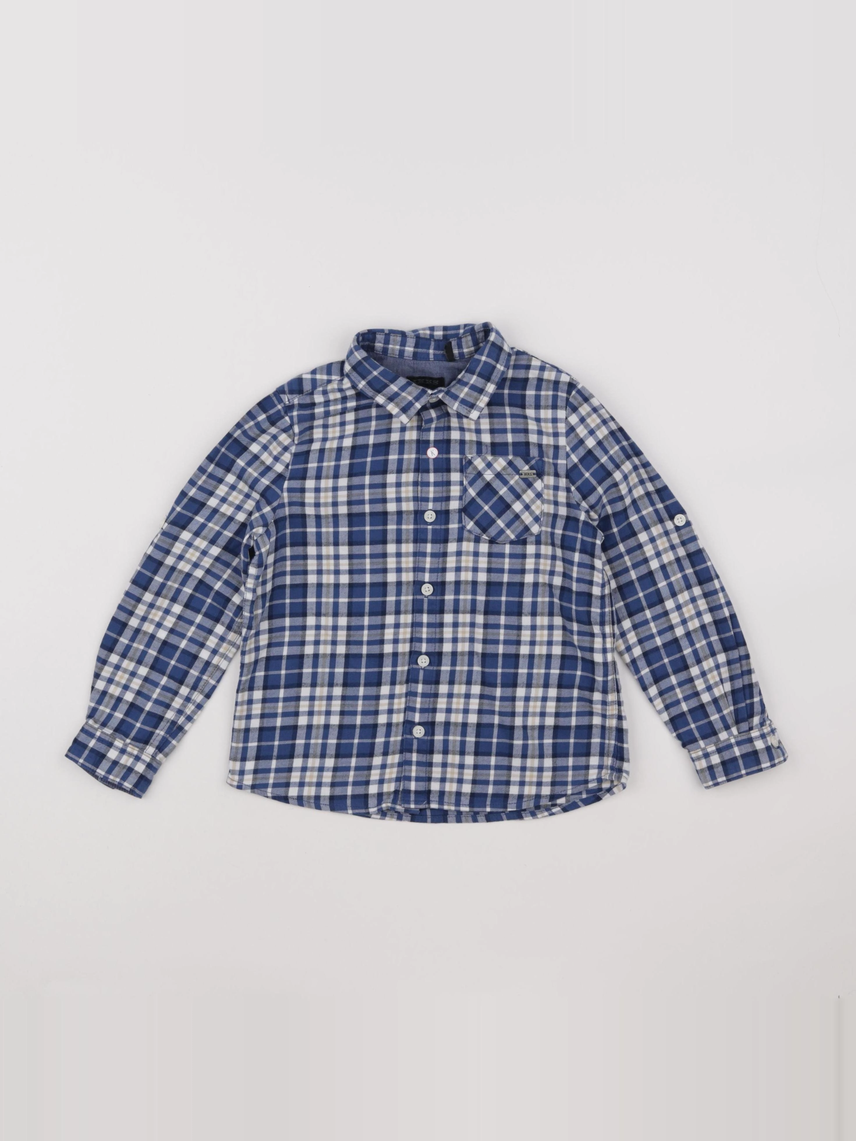 IKKS - chemise bleu, blanc - 4 ans