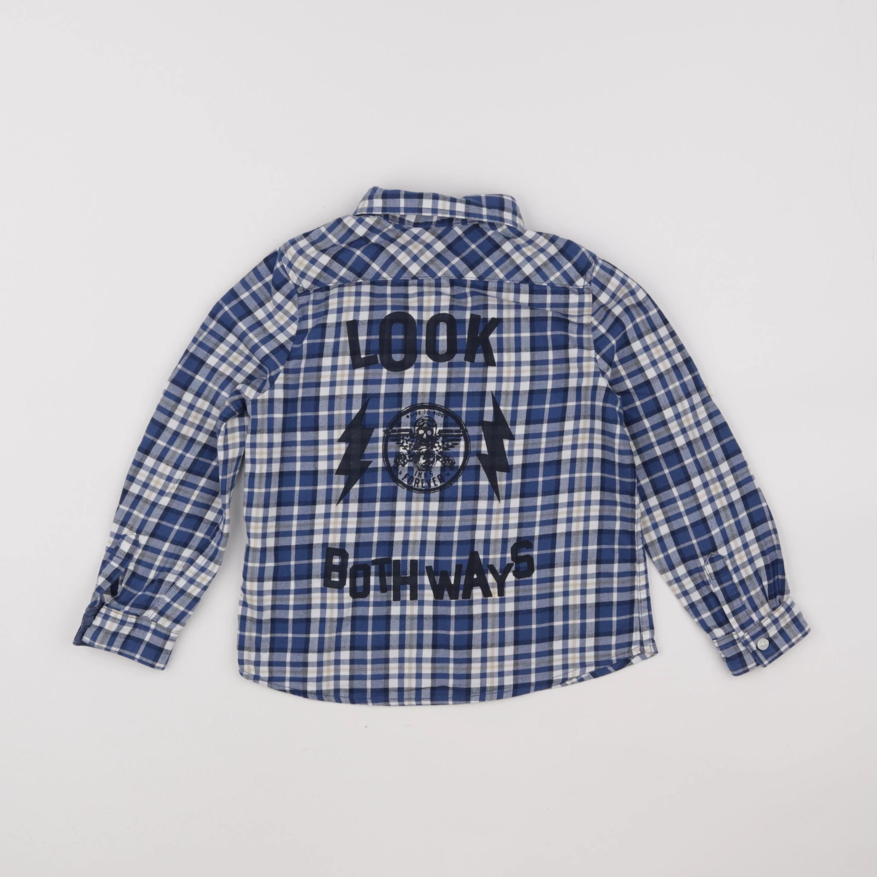 IKKS - chemise bleu, blanc - 4 ans