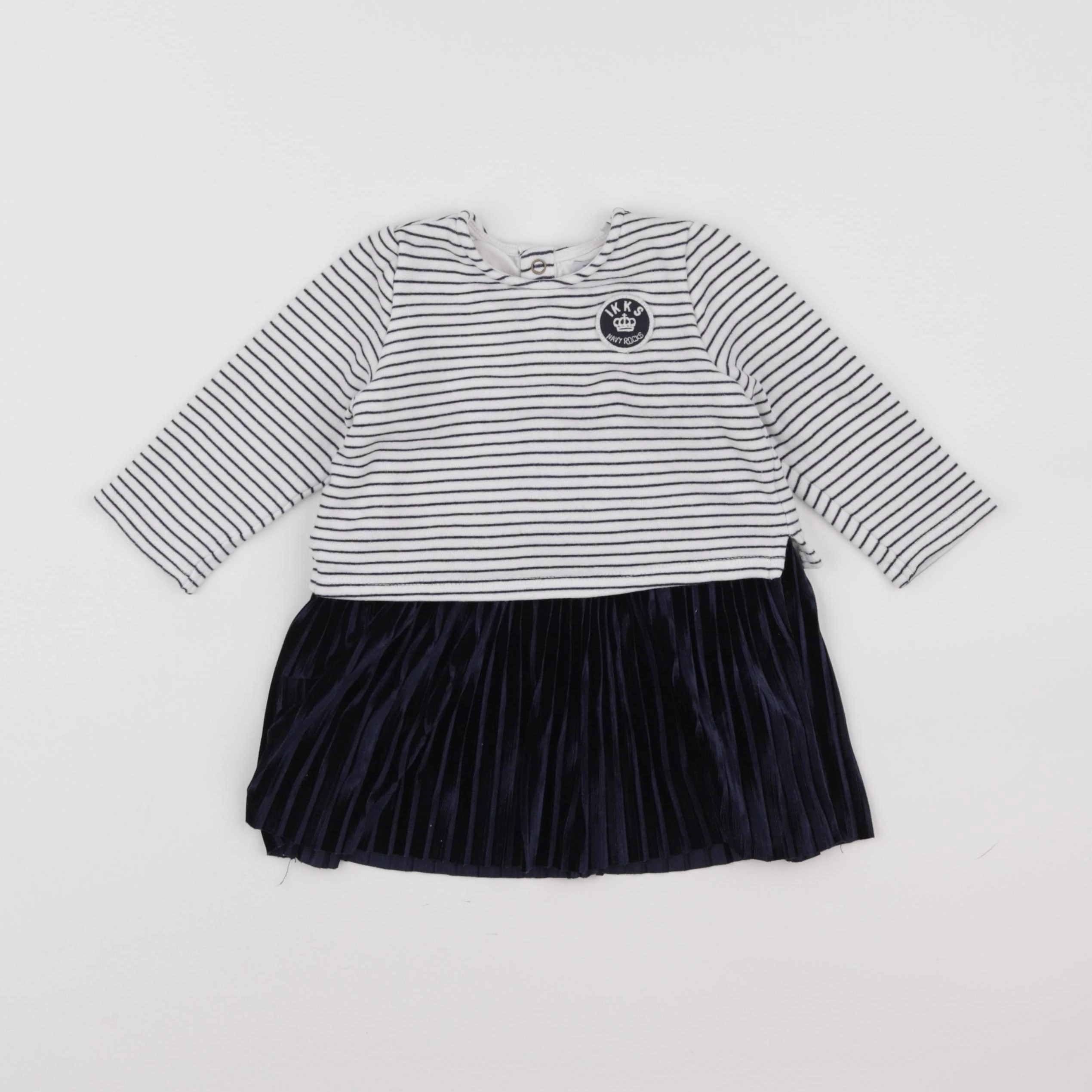 IKKS - robe blanc, noir - 12 mois