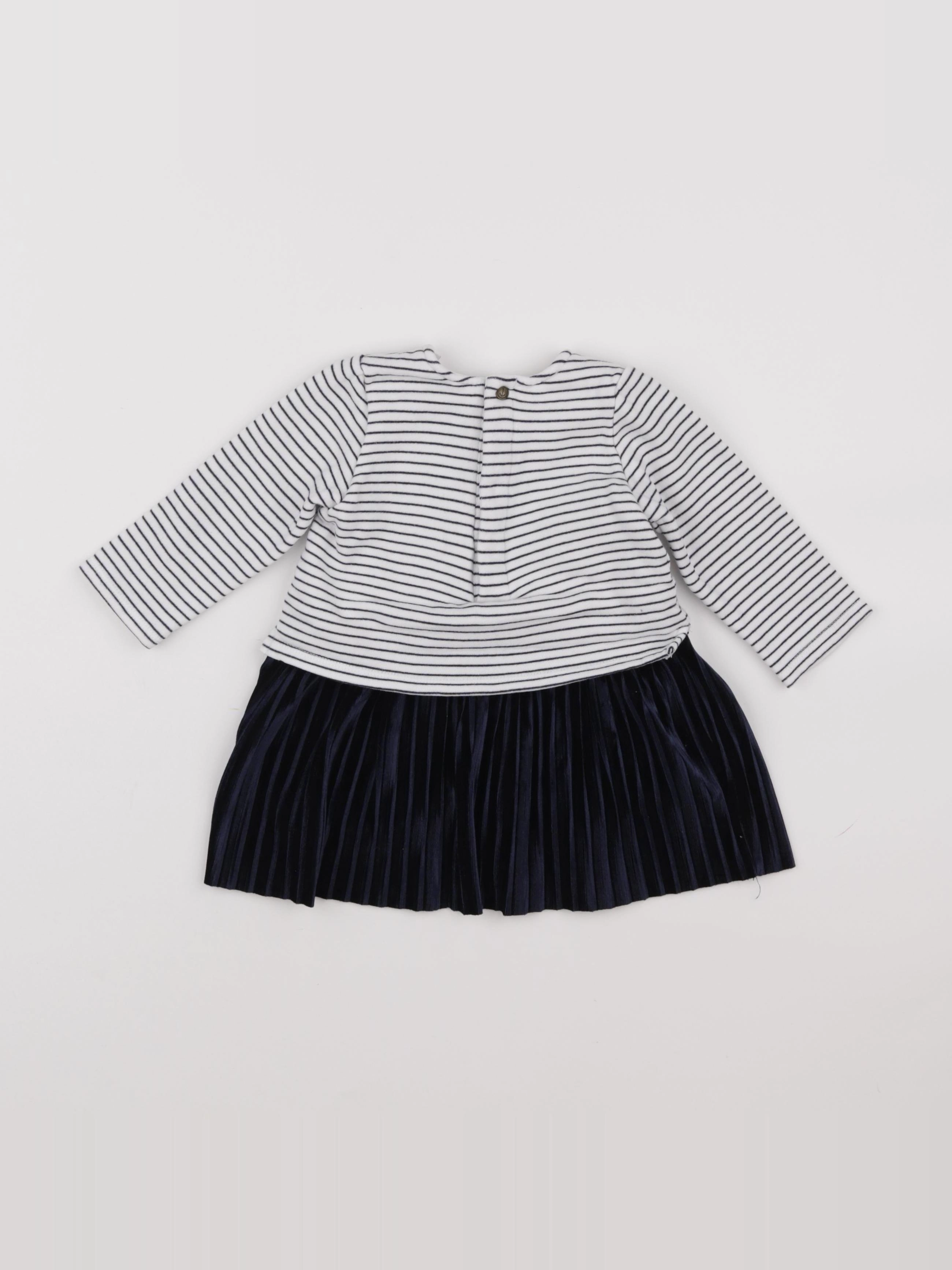 IKKS - robe blanc, noir - 12 mois