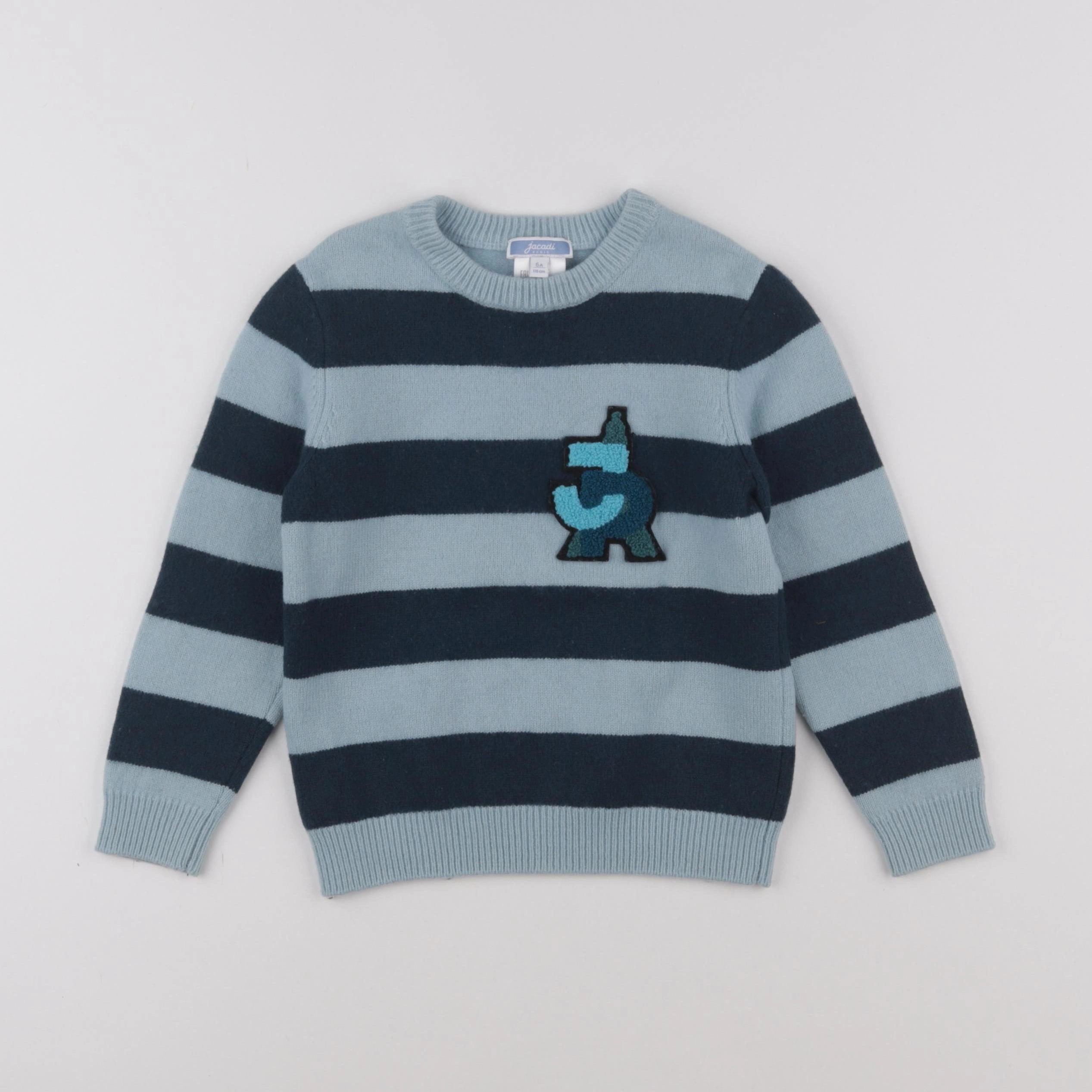Jacadi - pull bleu - 6 ans