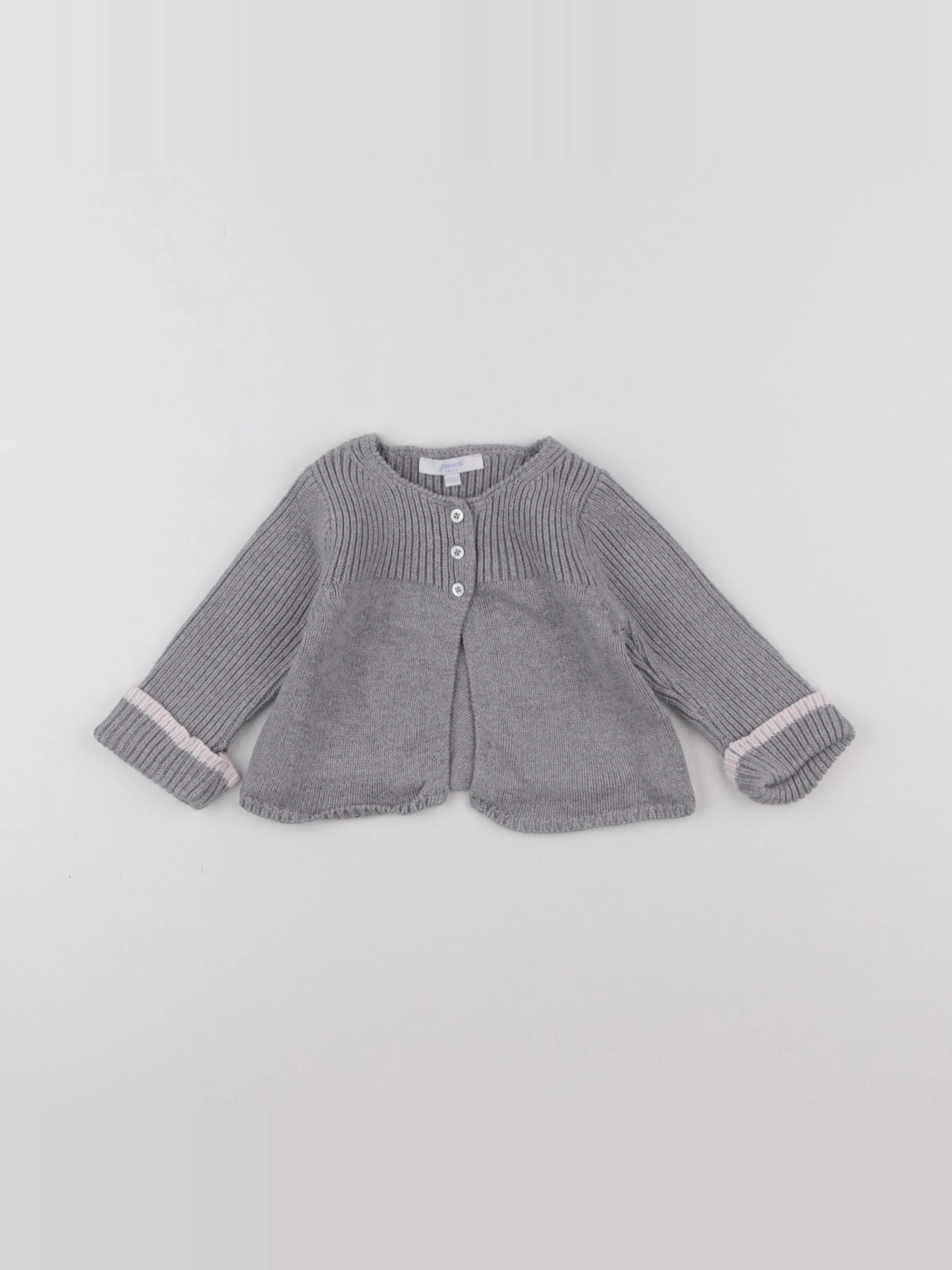 Jacadi - gilet gris - 6 mois