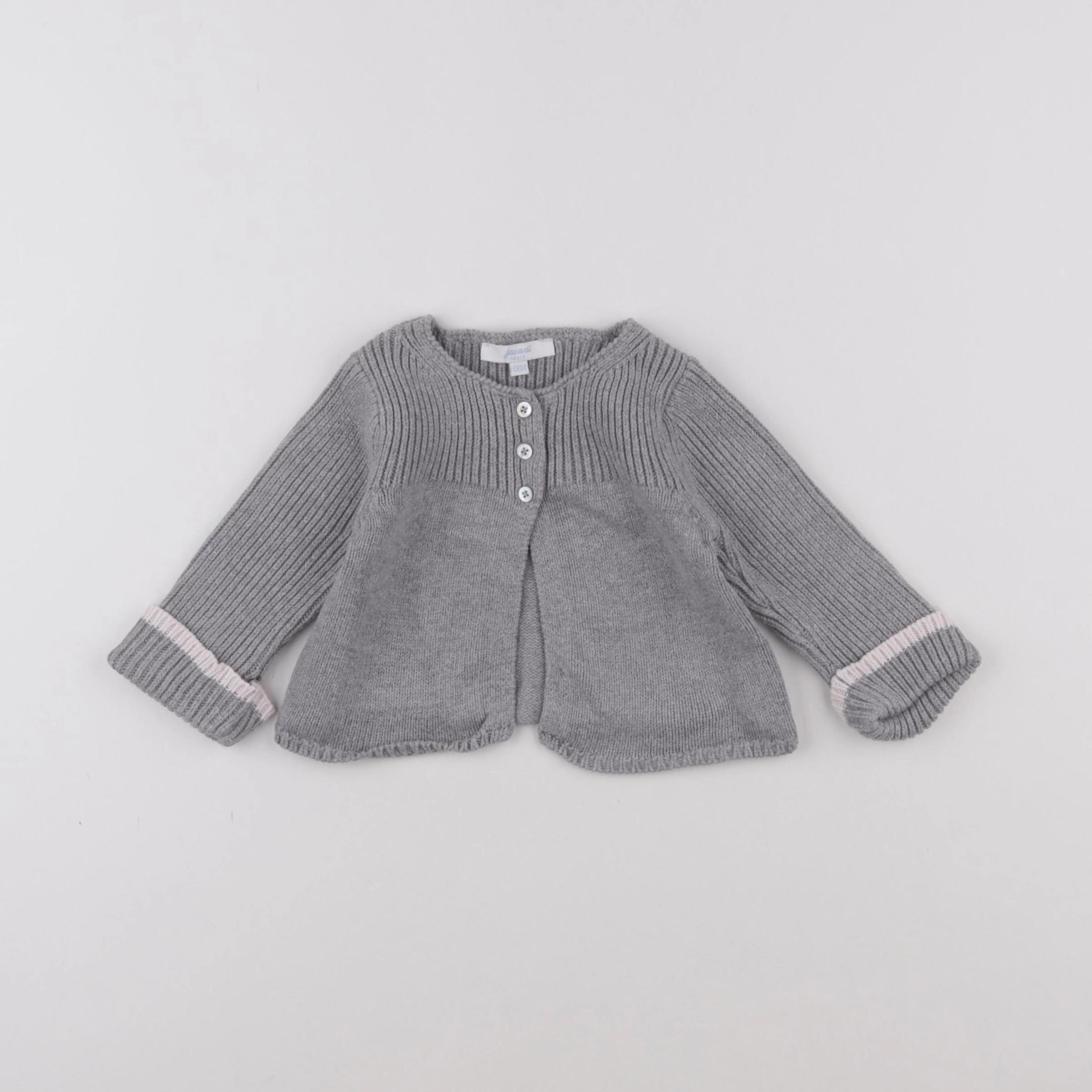 Jacadi - gilet gris - 6 mois
