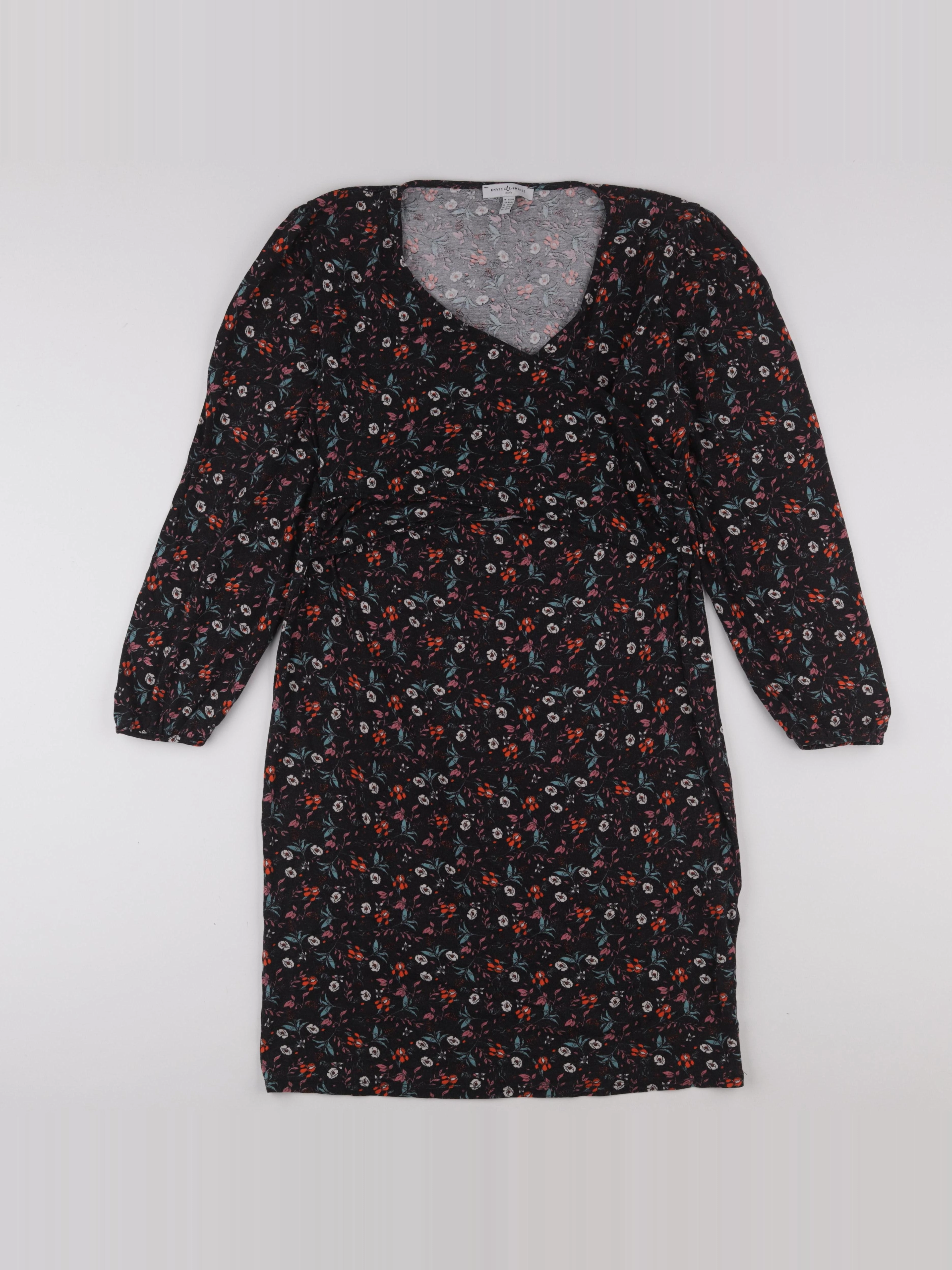 Envie de fraise - robe allaitement, grossesse noir - 44 à 46