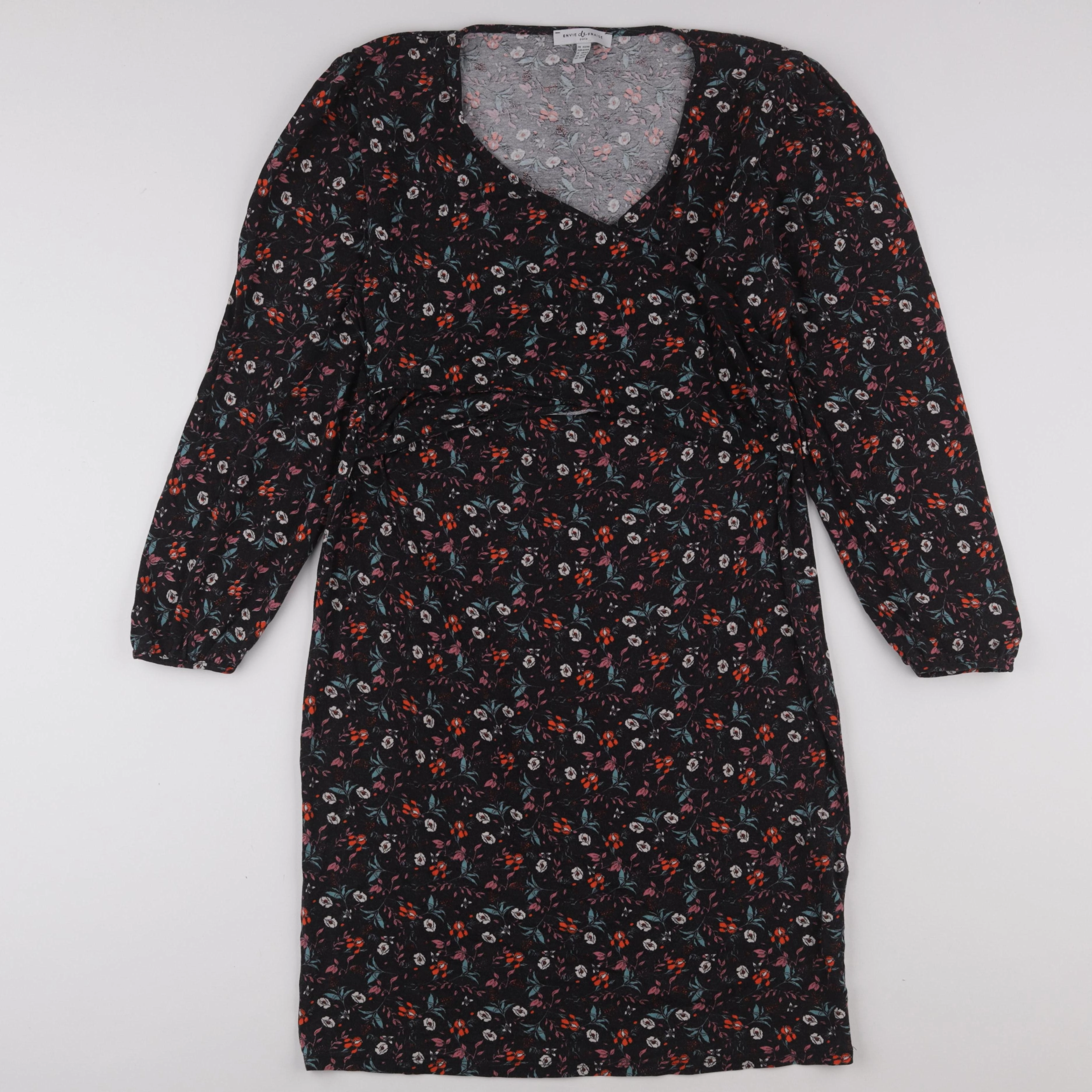 Envie de fraise - robe allaitement, grossesse noir - 44 à 46