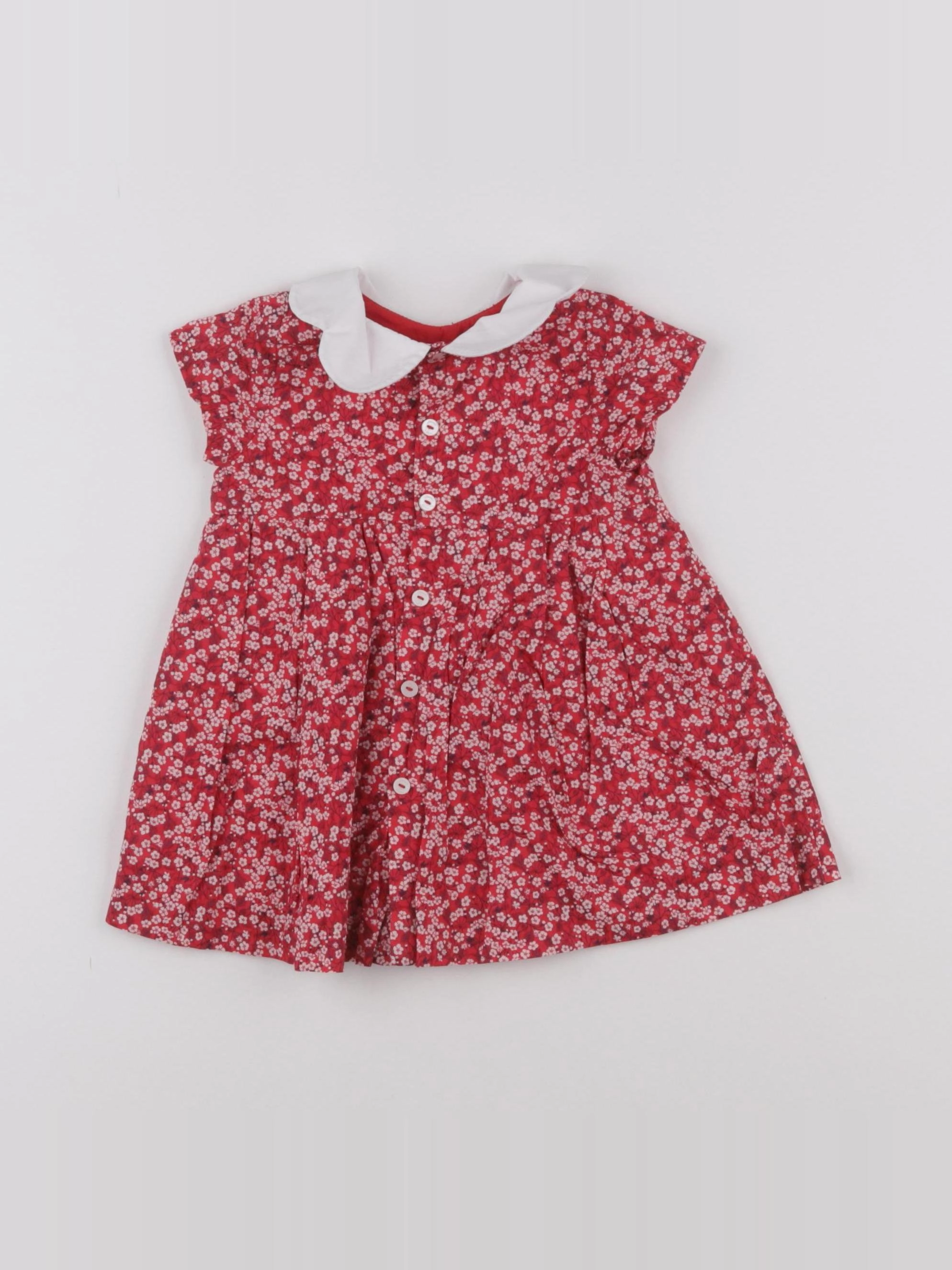 Jacadi - robe liberty rouge - 6 mois