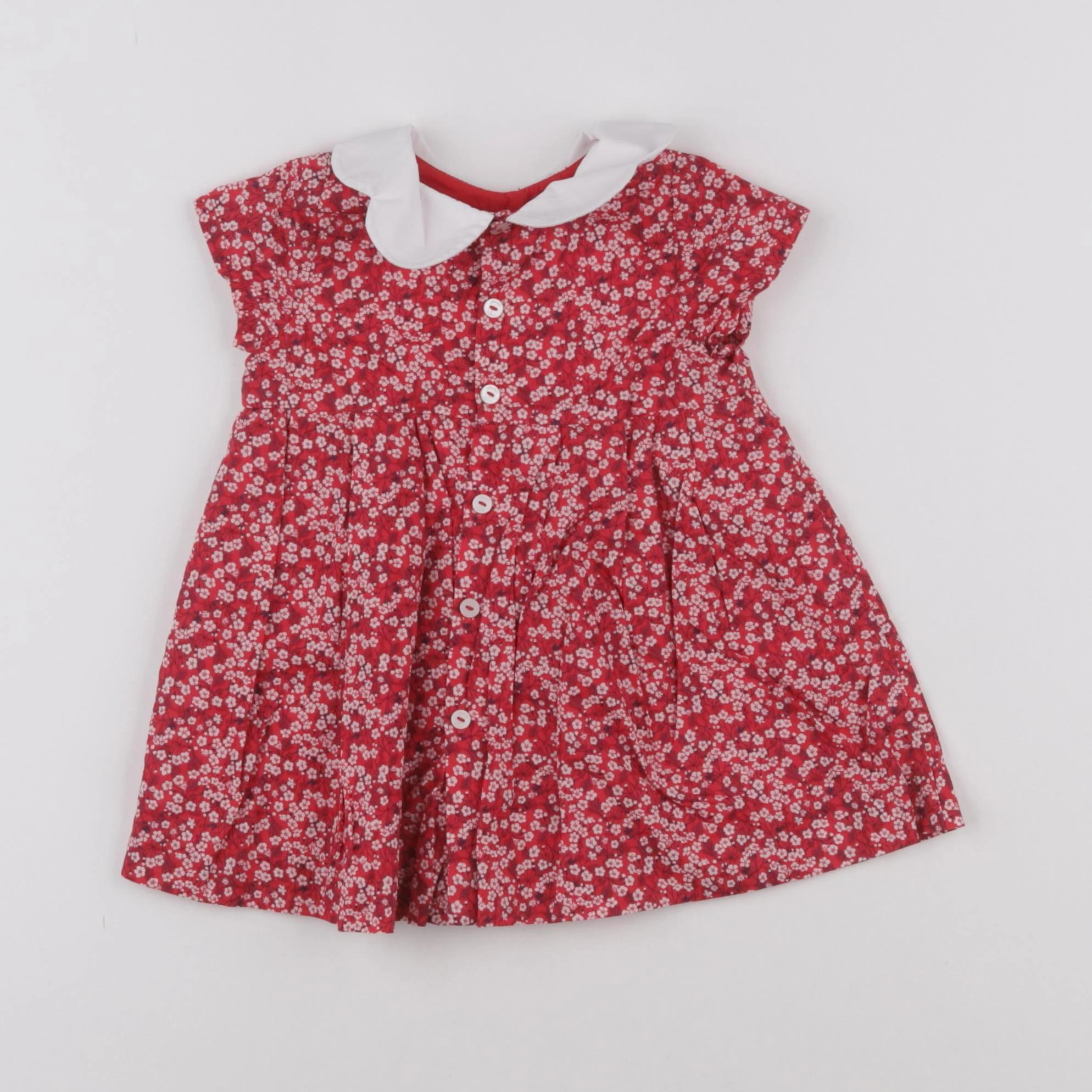 Jacadi - robe liberty rouge - 6 mois