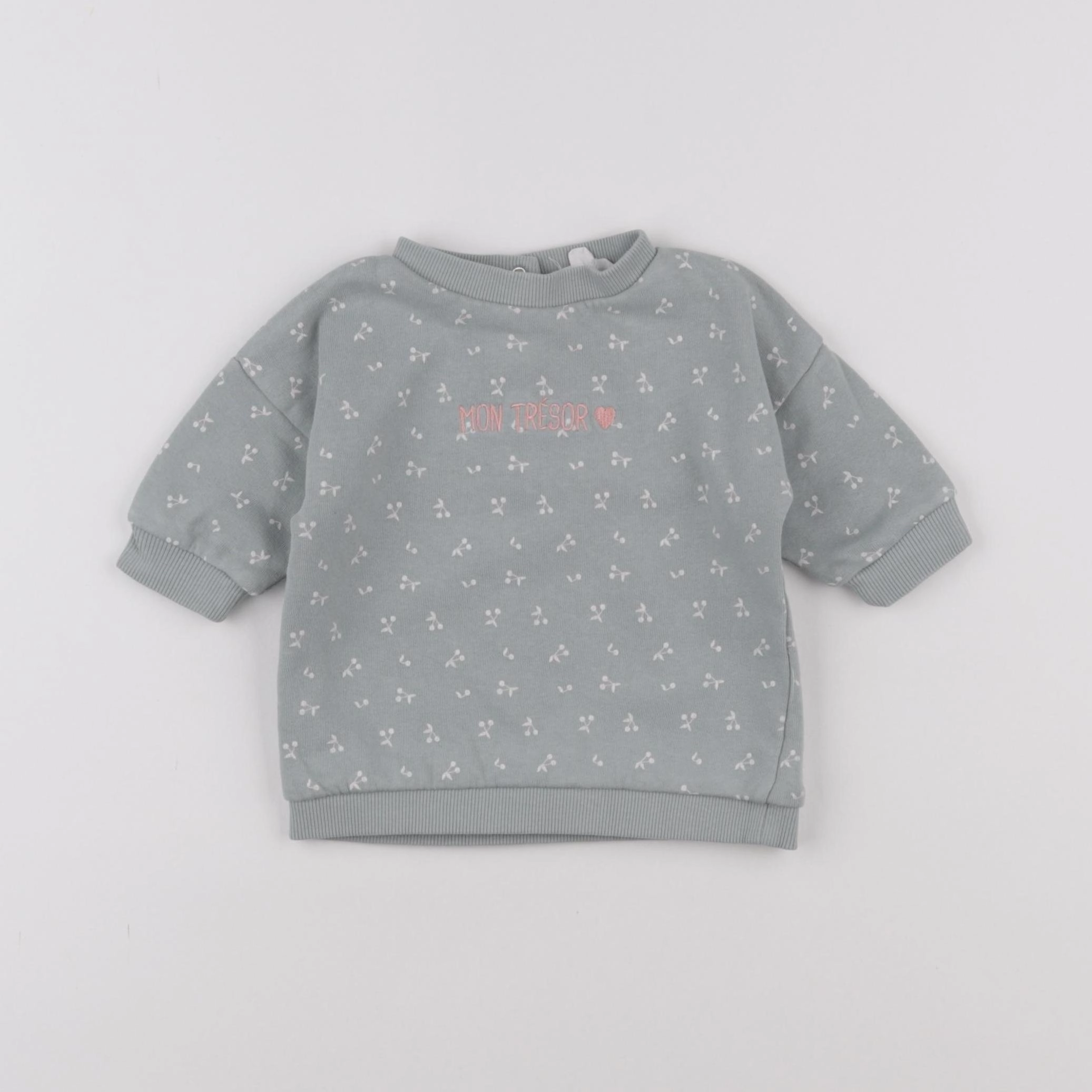 Vertbaudet - sweat vert - 3 mois