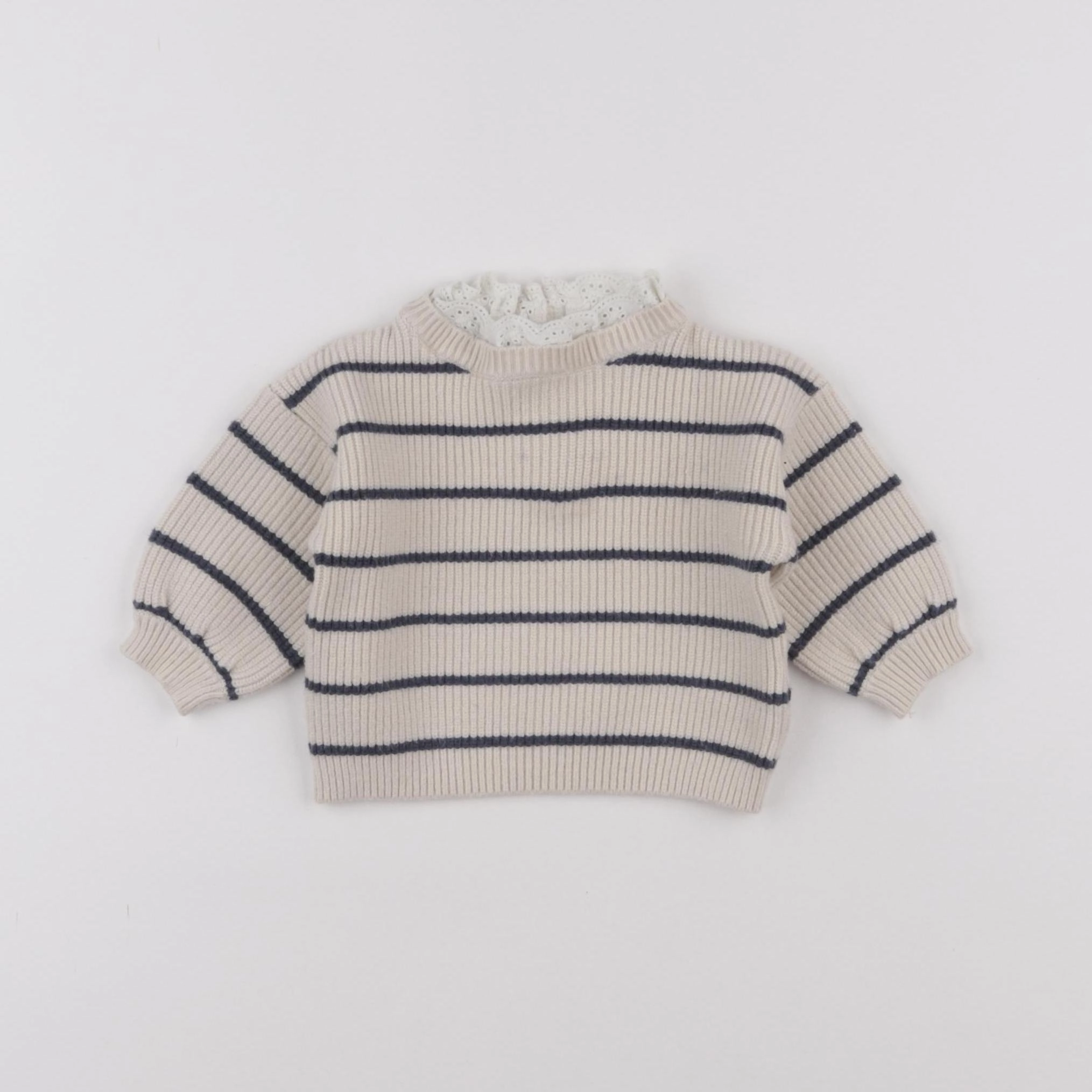 Vertbaudet - pull bleu - 3 mois