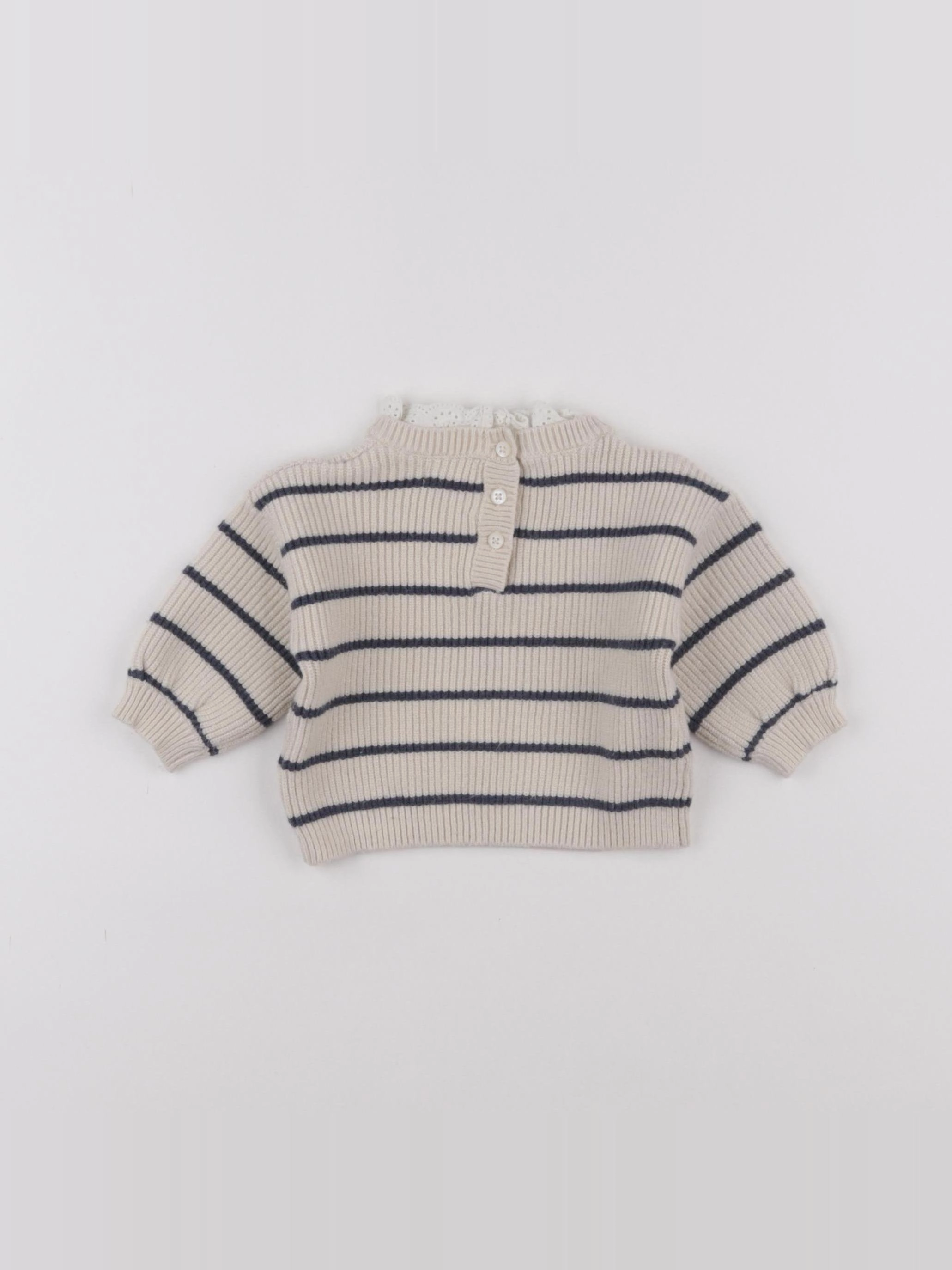Vertbaudet - pull bleu - 3 mois
