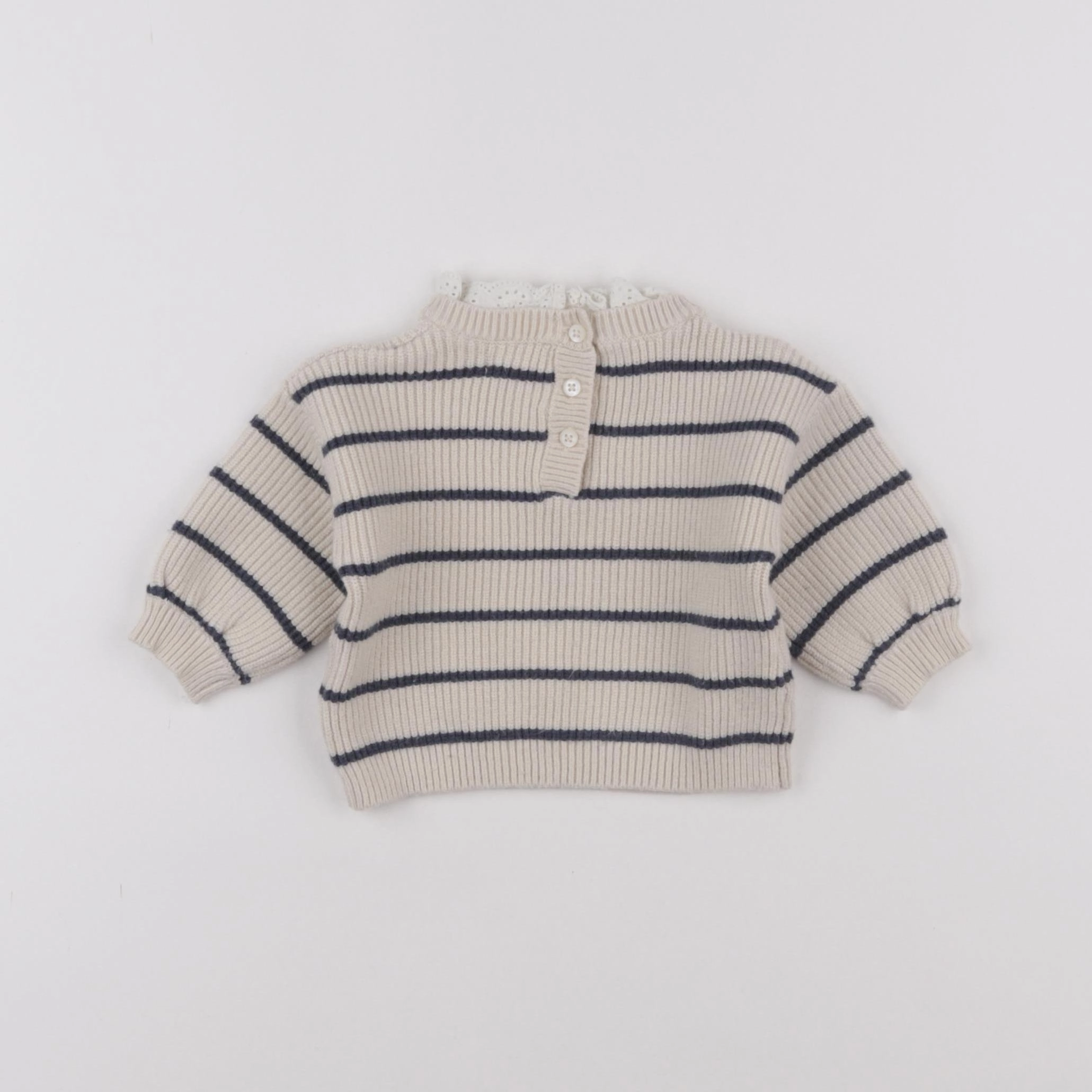 Vertbaudet - pull bleu - 3 mois