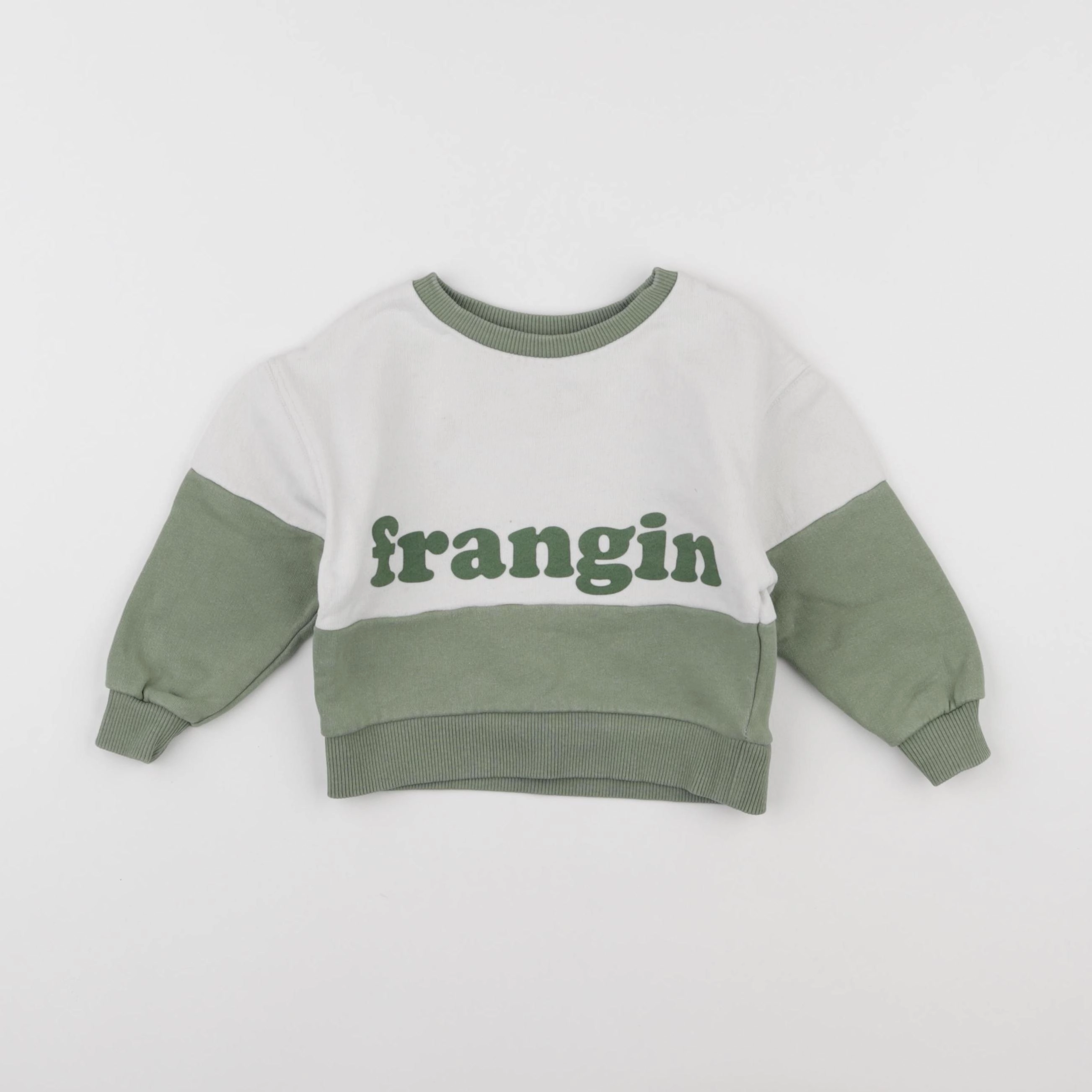 Frangin Frangine - sweat vert - 12/18 mois