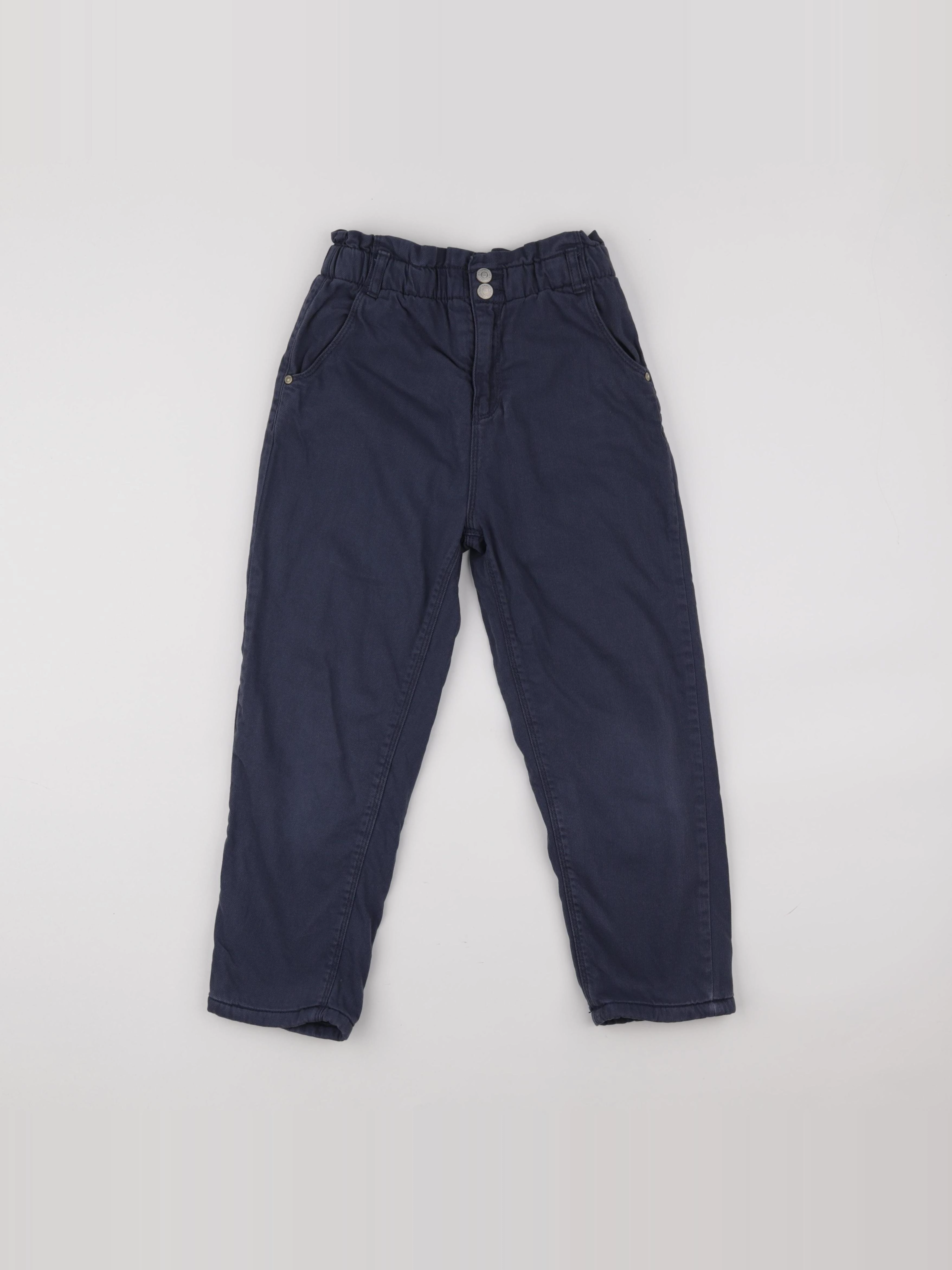 Vertbaudet - pantalon doublé bleu - 8 ans