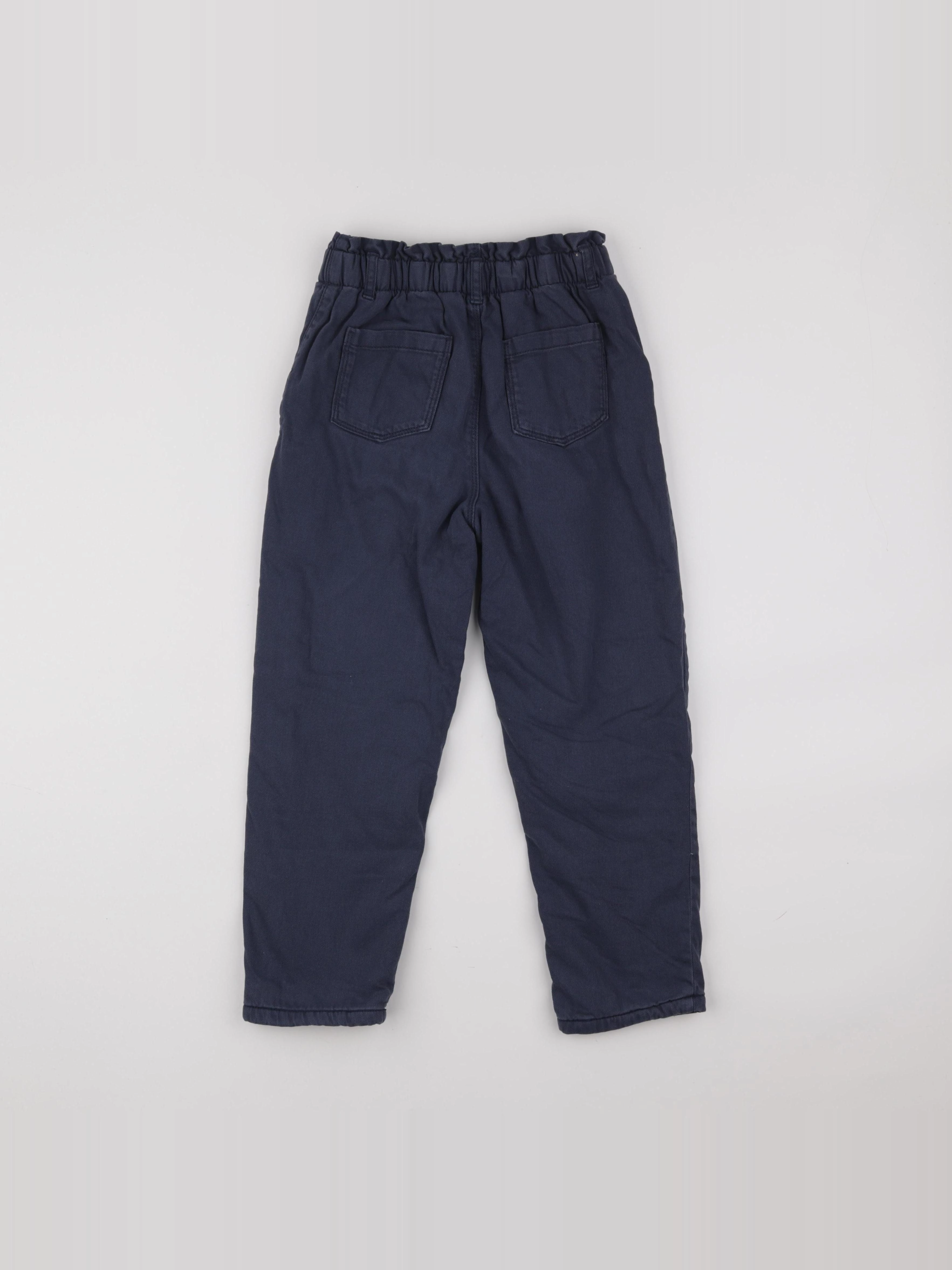 Vertbaudet - pantalon doublé bleu - 8 ans