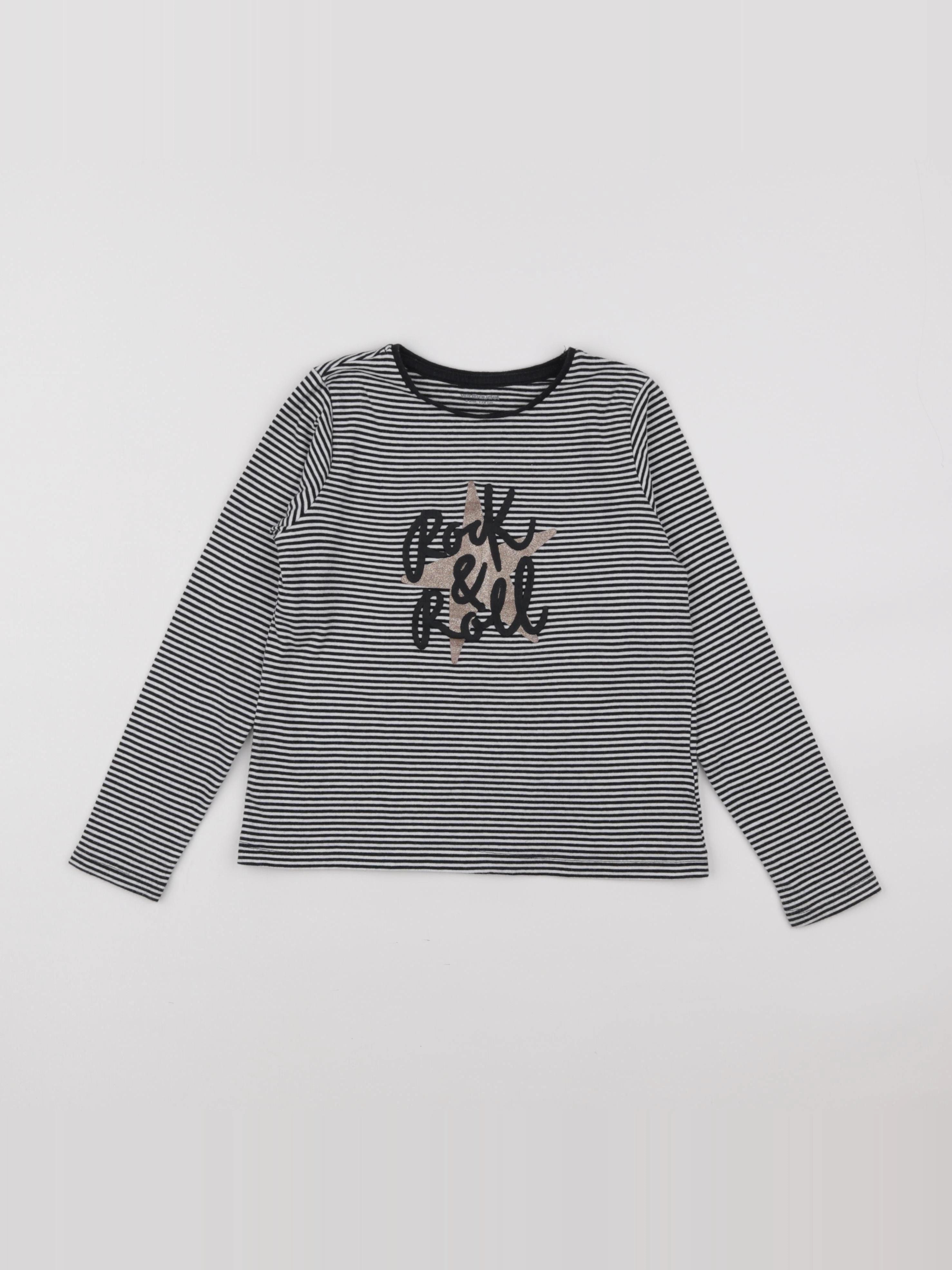 Vertbaudet - tee-shirt noir - 8 ans