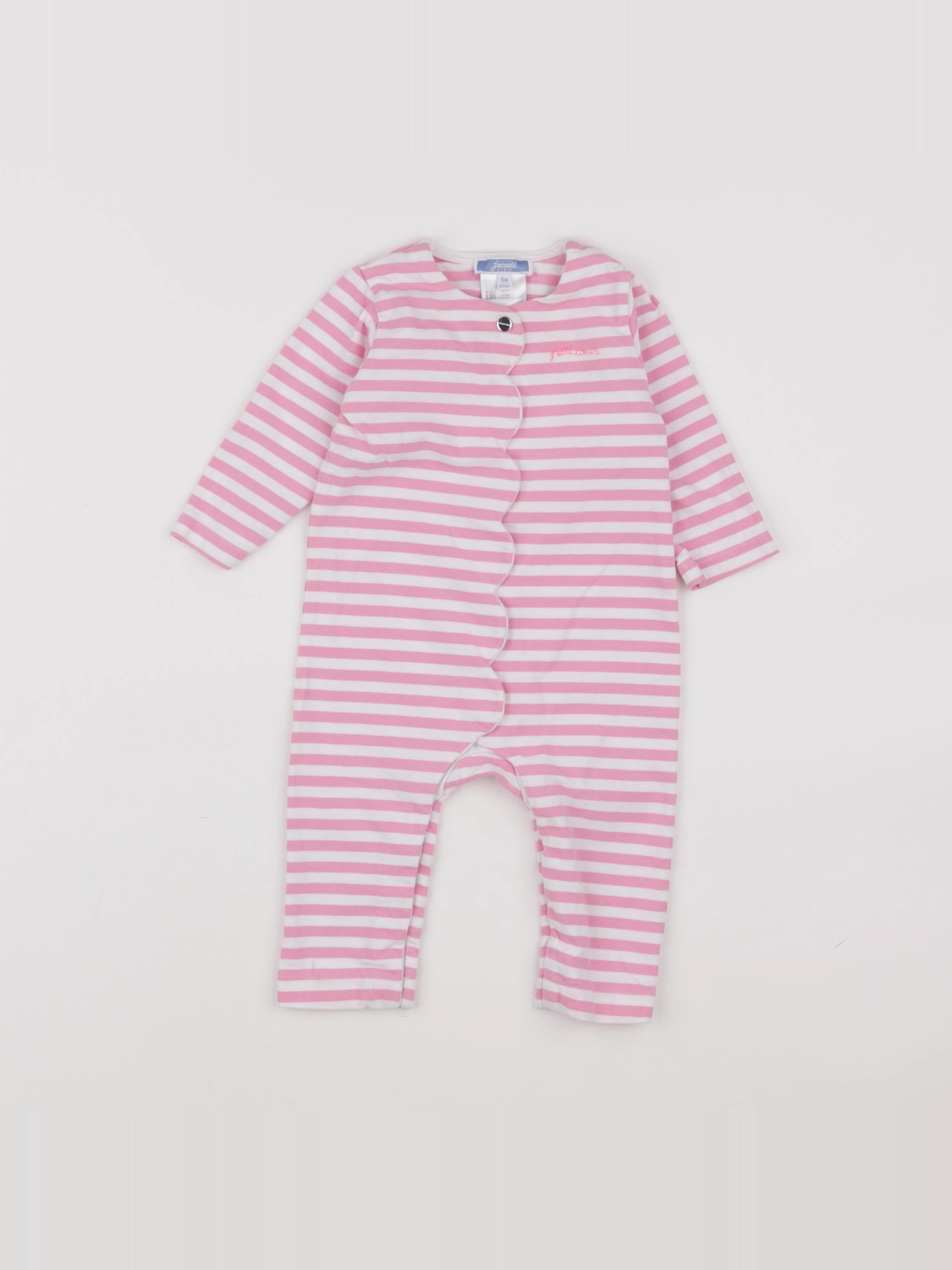 Jacadi - combinaison rose - 6 mois