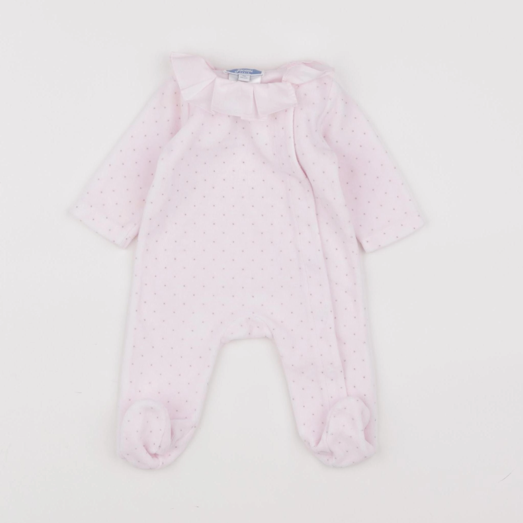 Jacadi - pyjama velours rose - 1 mois