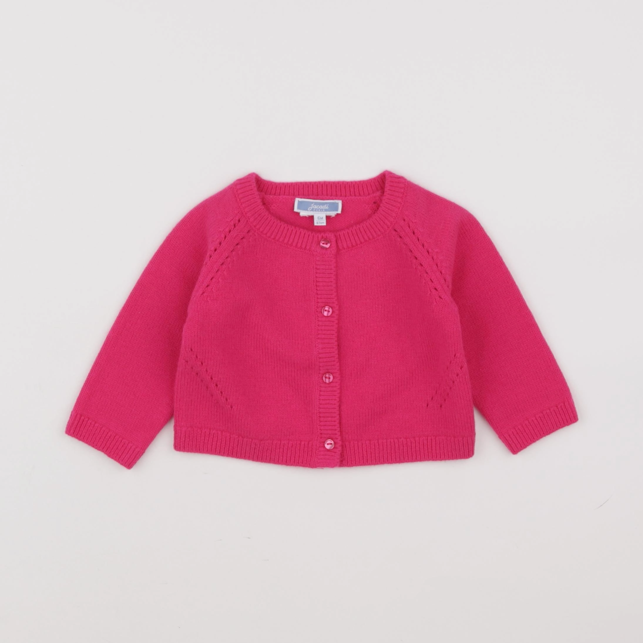 Jacadi - gilet rose - 6 mois