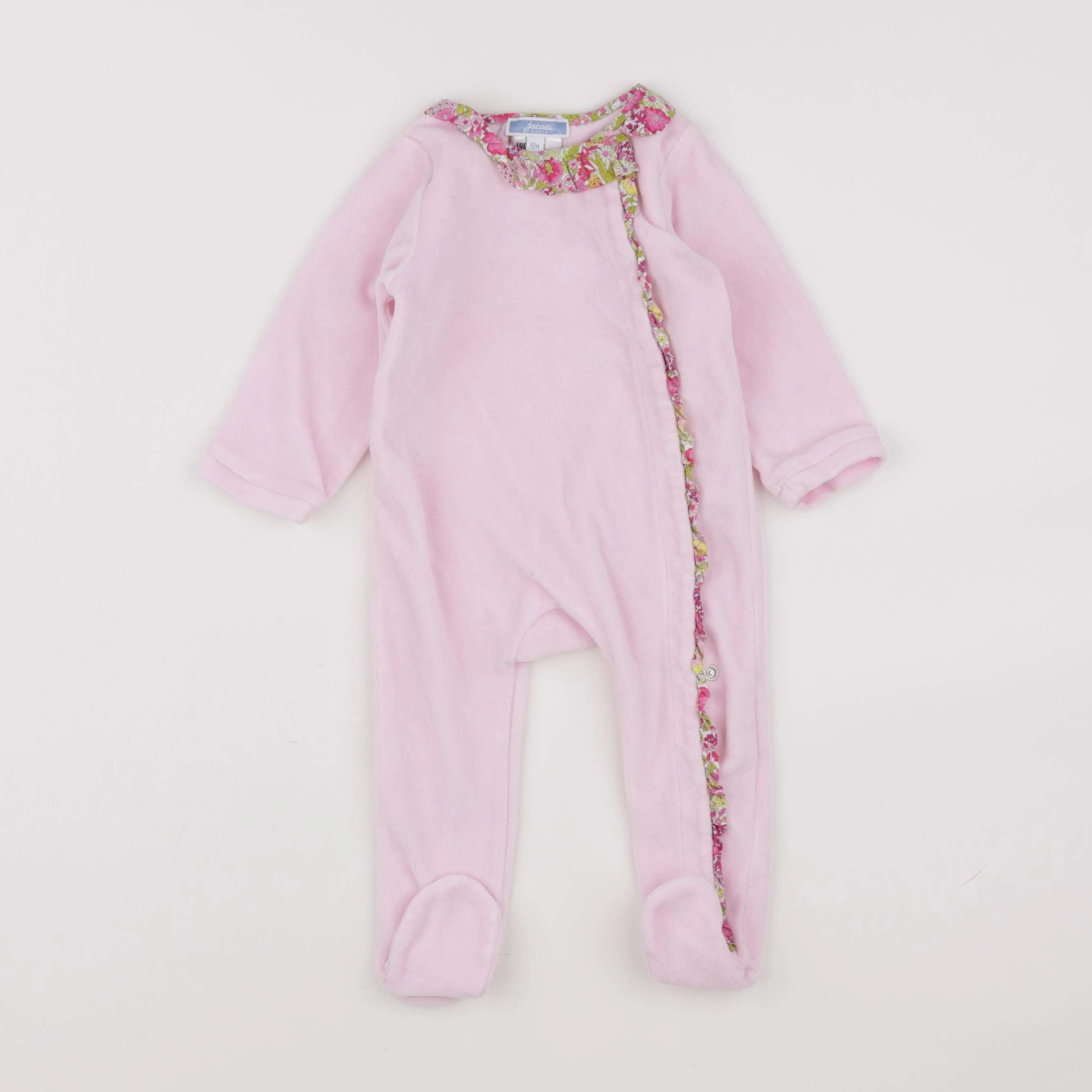 Jacadi - pyjama velours rose - 12 mois