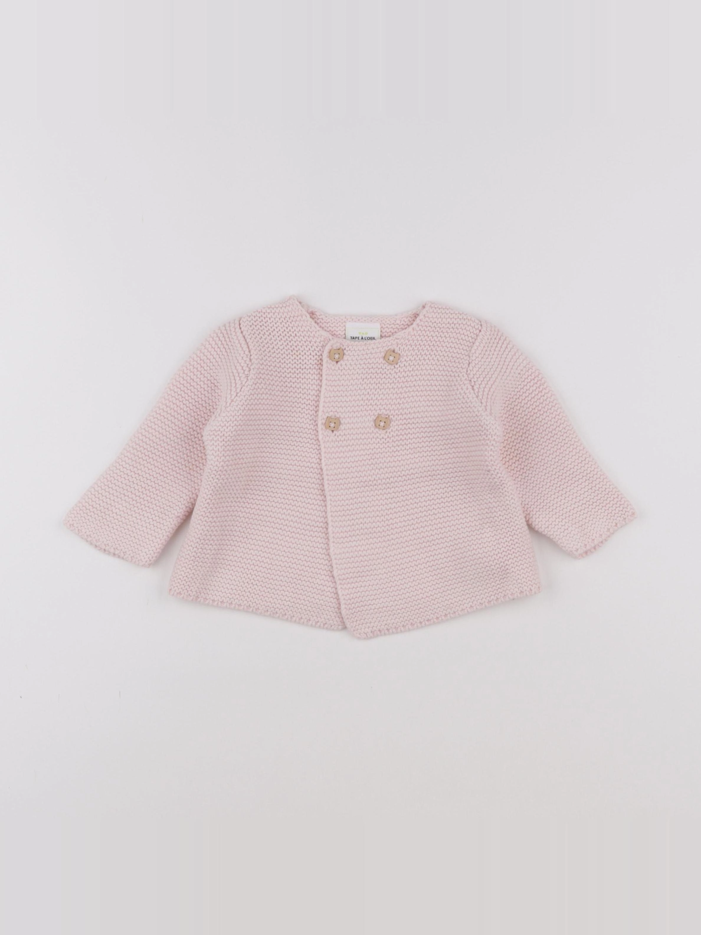 Tape à l'oeil - gilet rose - 6 mois