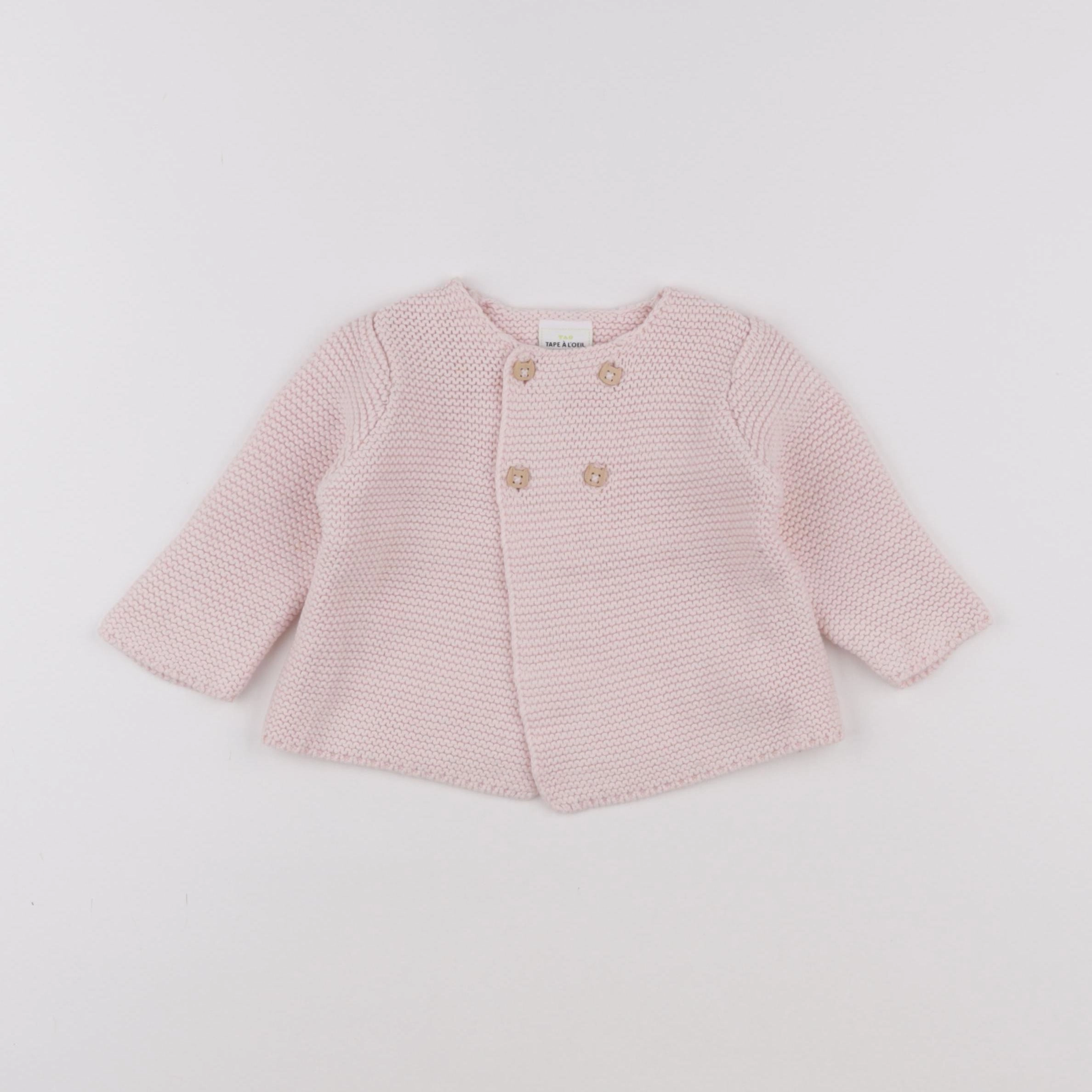 Tape à l'oeil - gilet rose - 6 mois