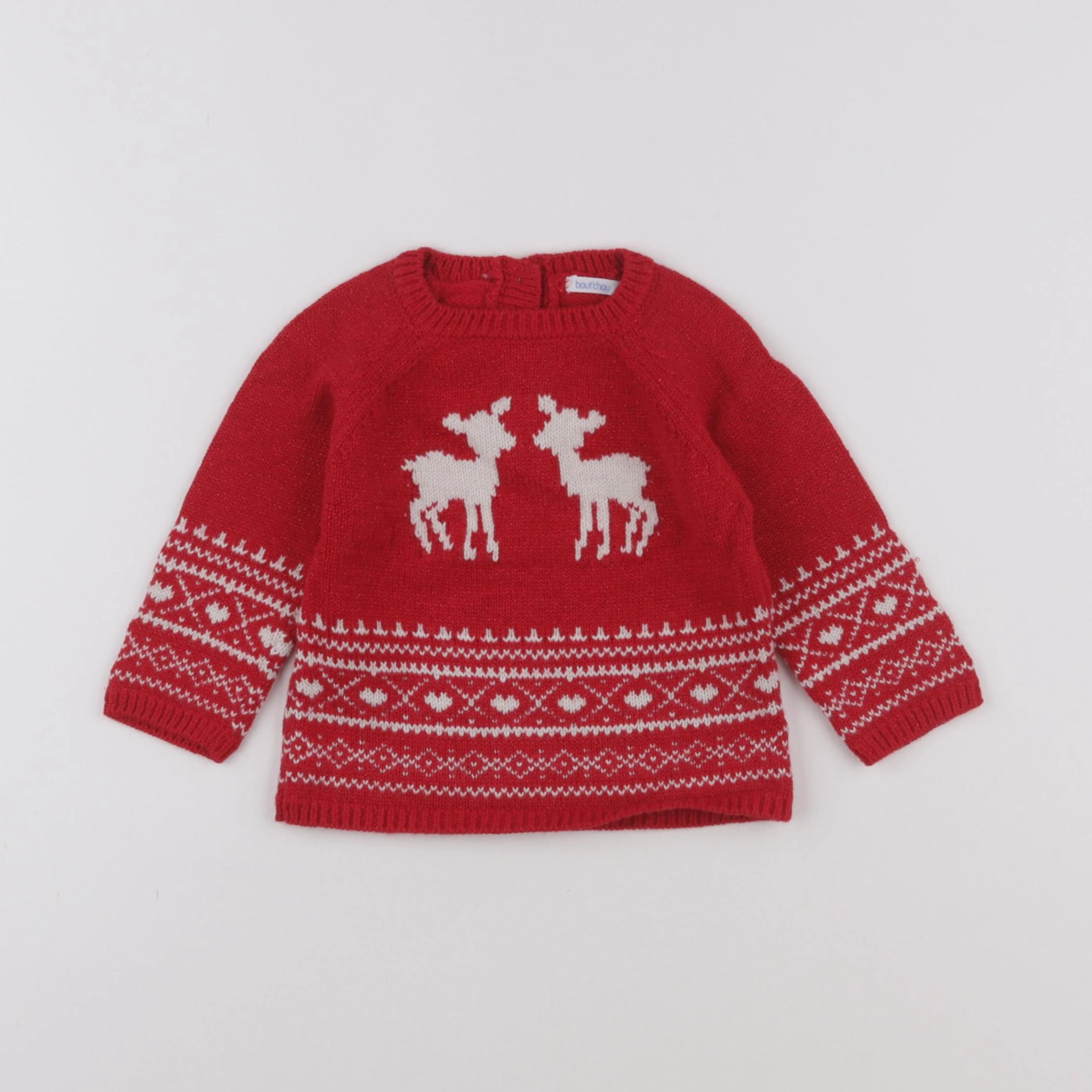 Boutchou - pull rouge - 9 mois
