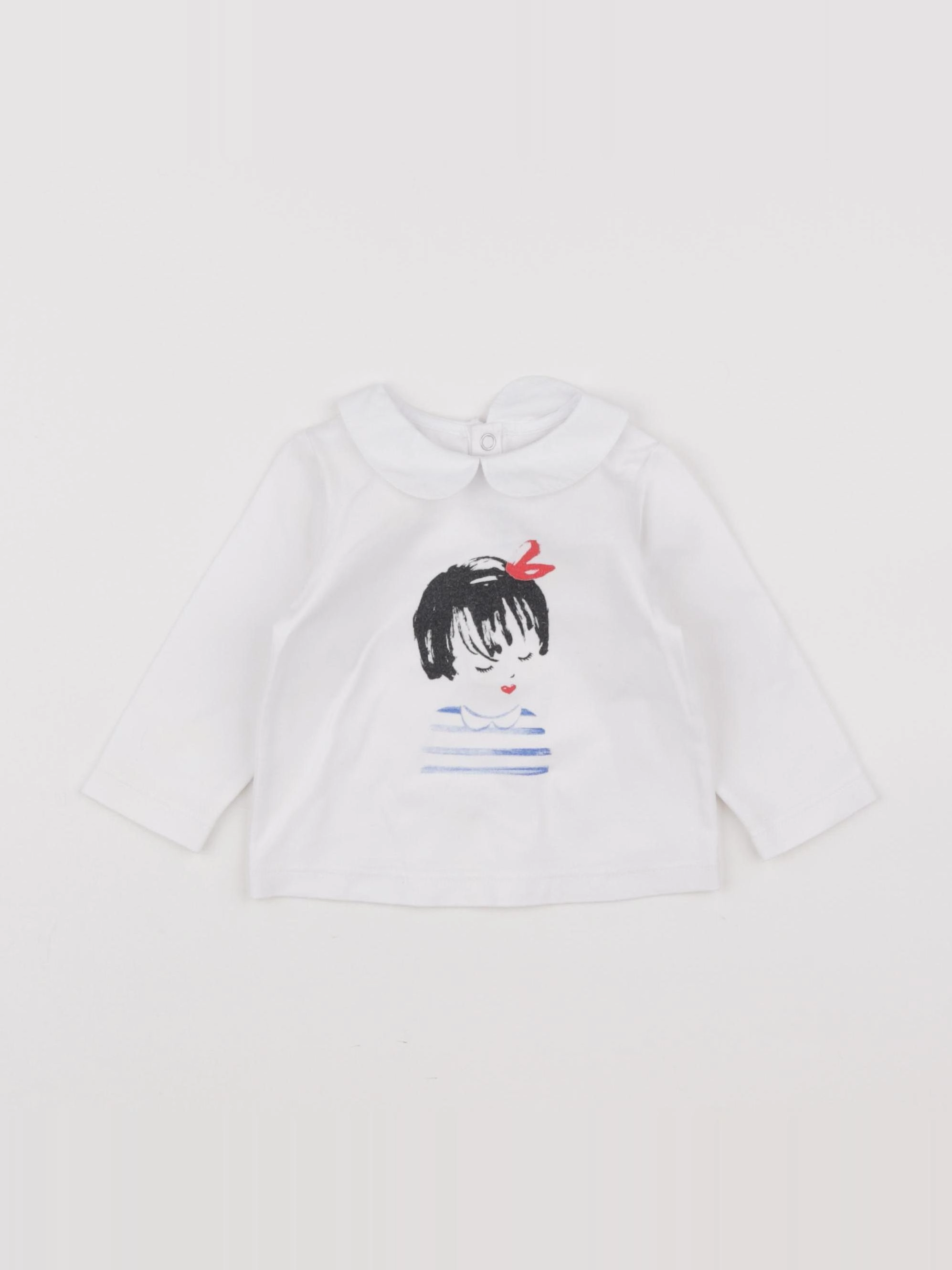 Jacadi - tee-shirt blanc - 6 mois