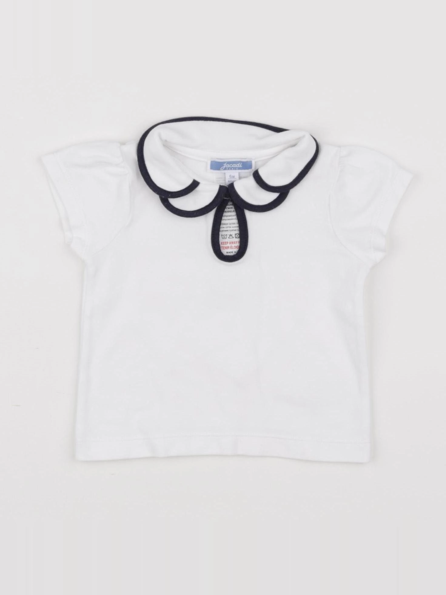 Jacadi - polo blanc - 6 mois