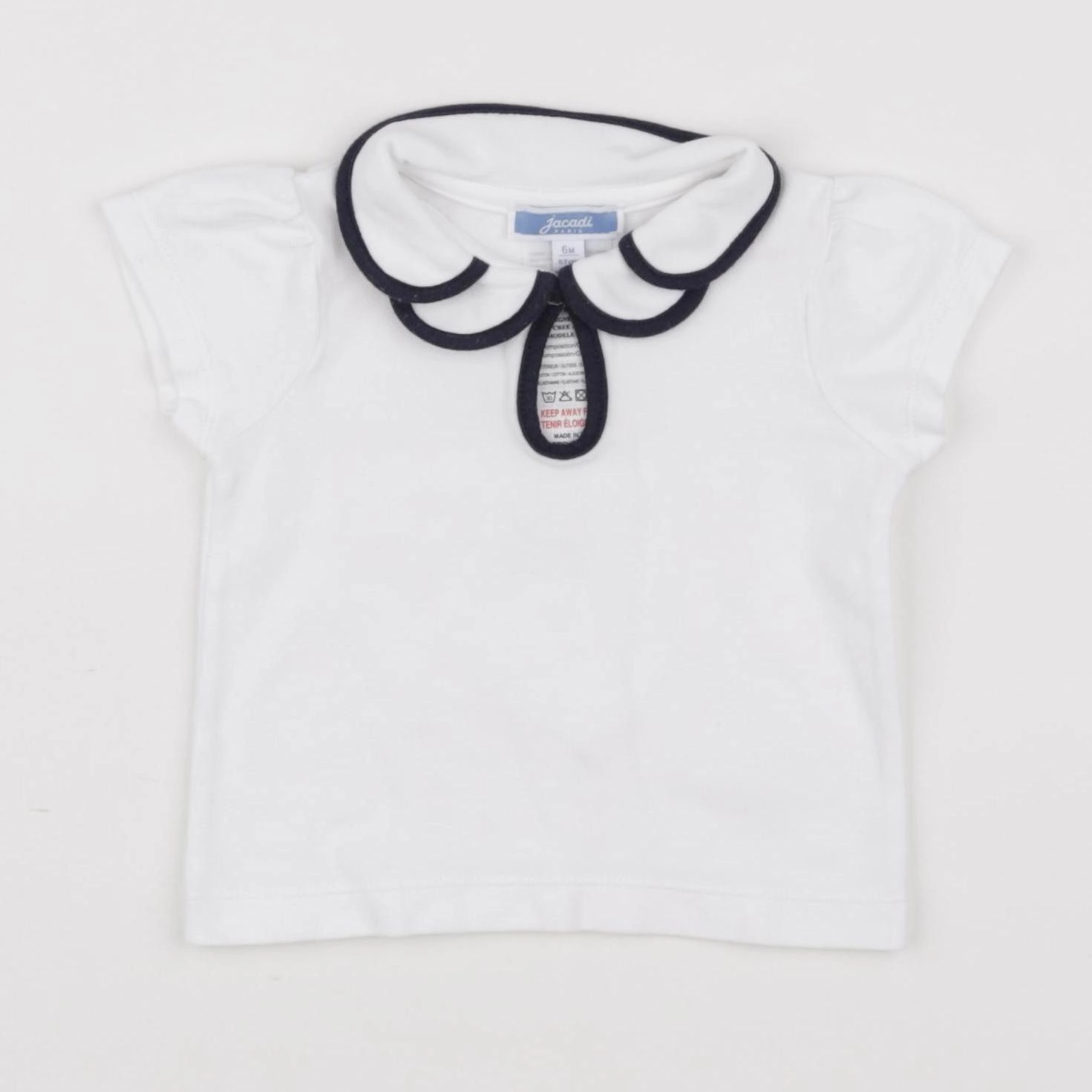 Jacadi - polo blanc - 6 mois