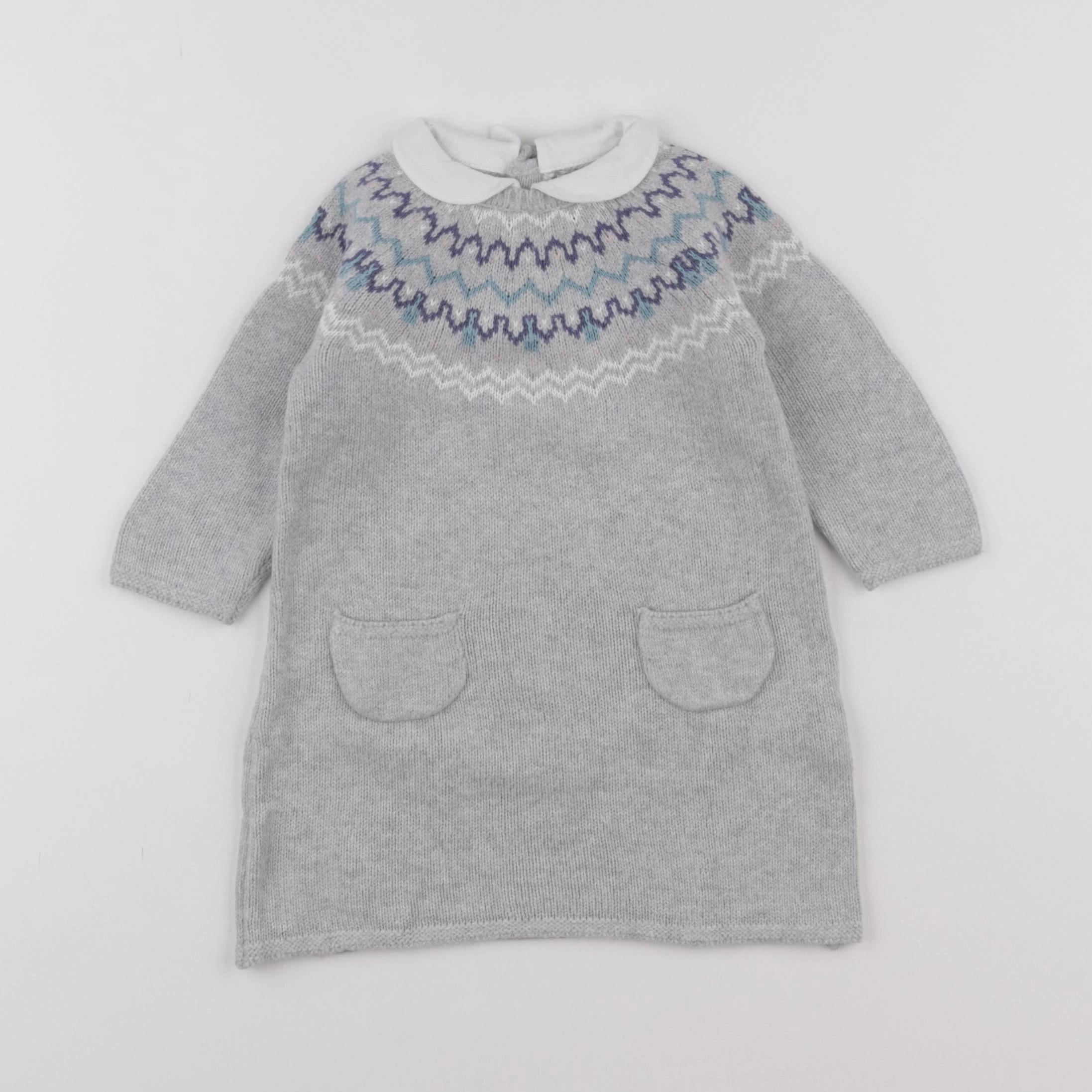 Cyrillus - robe gris - 9 mois