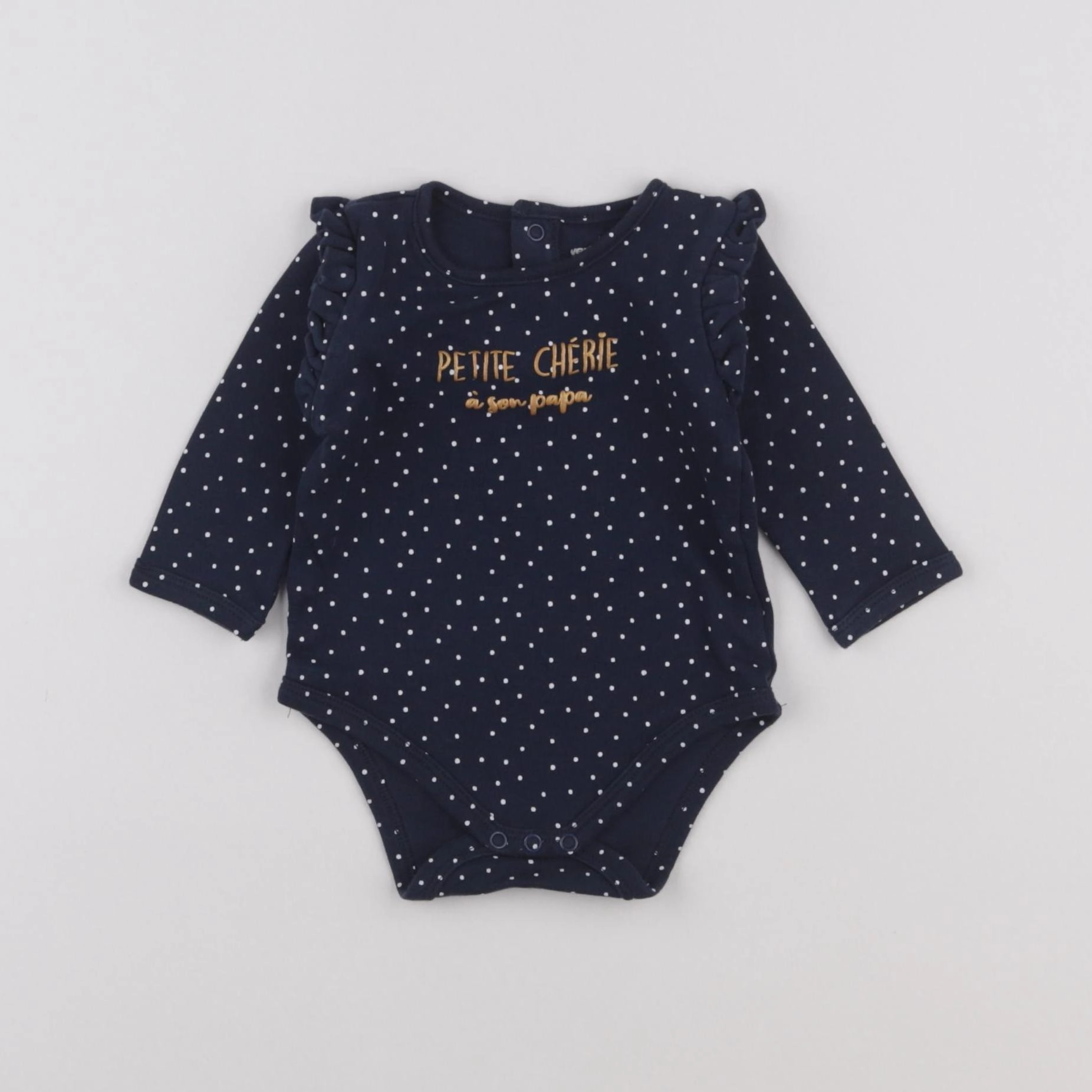 Vertbaudet - body bleu - 6 mois