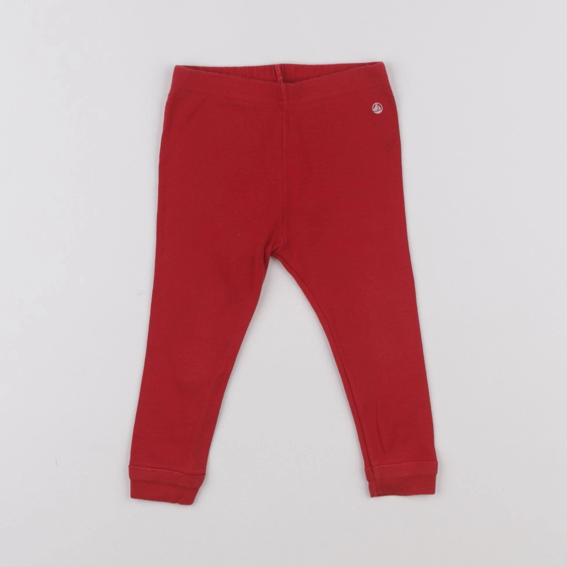 Petit Bateau - legging rouge - 12 mois