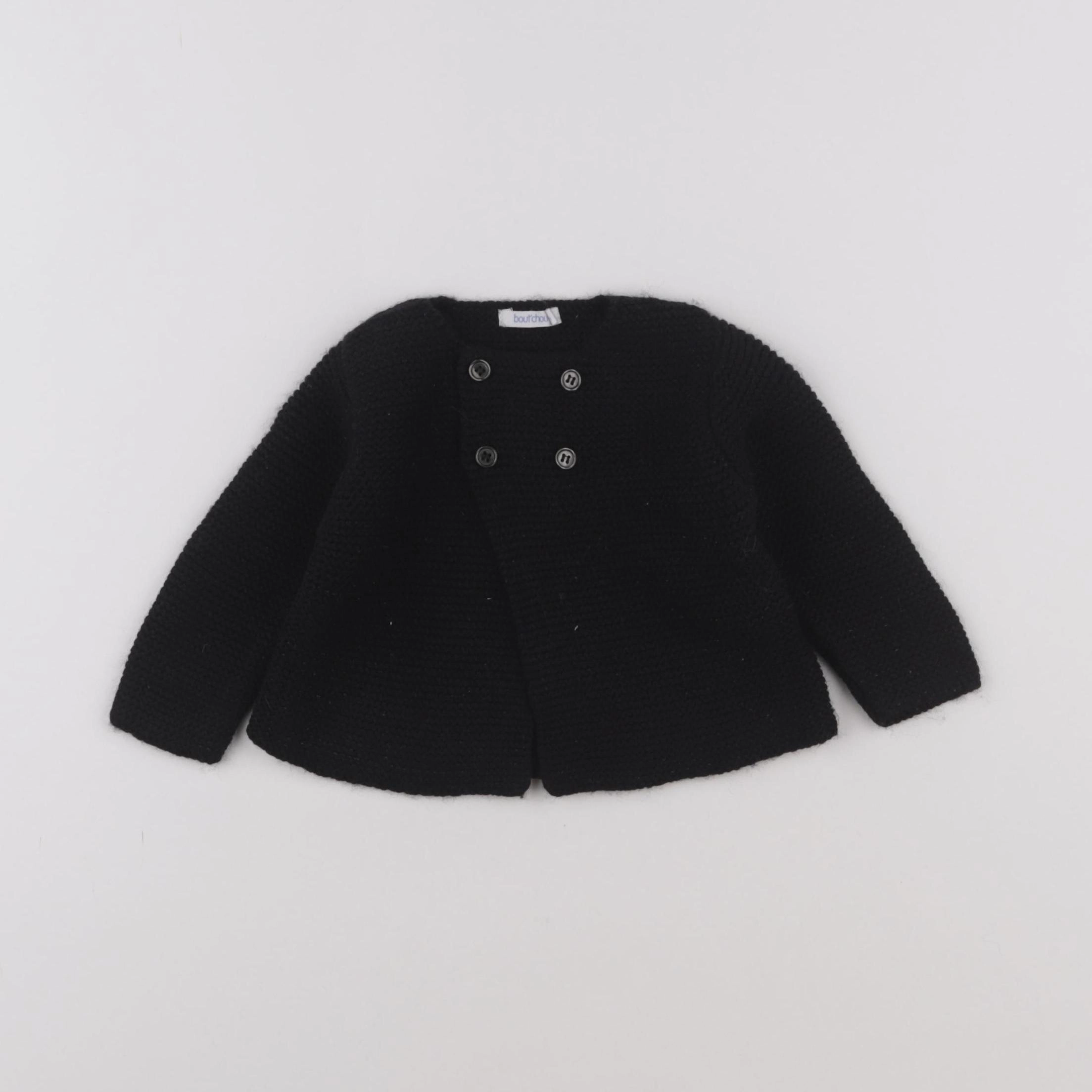 Boutchou - gilet noir - 12 mois