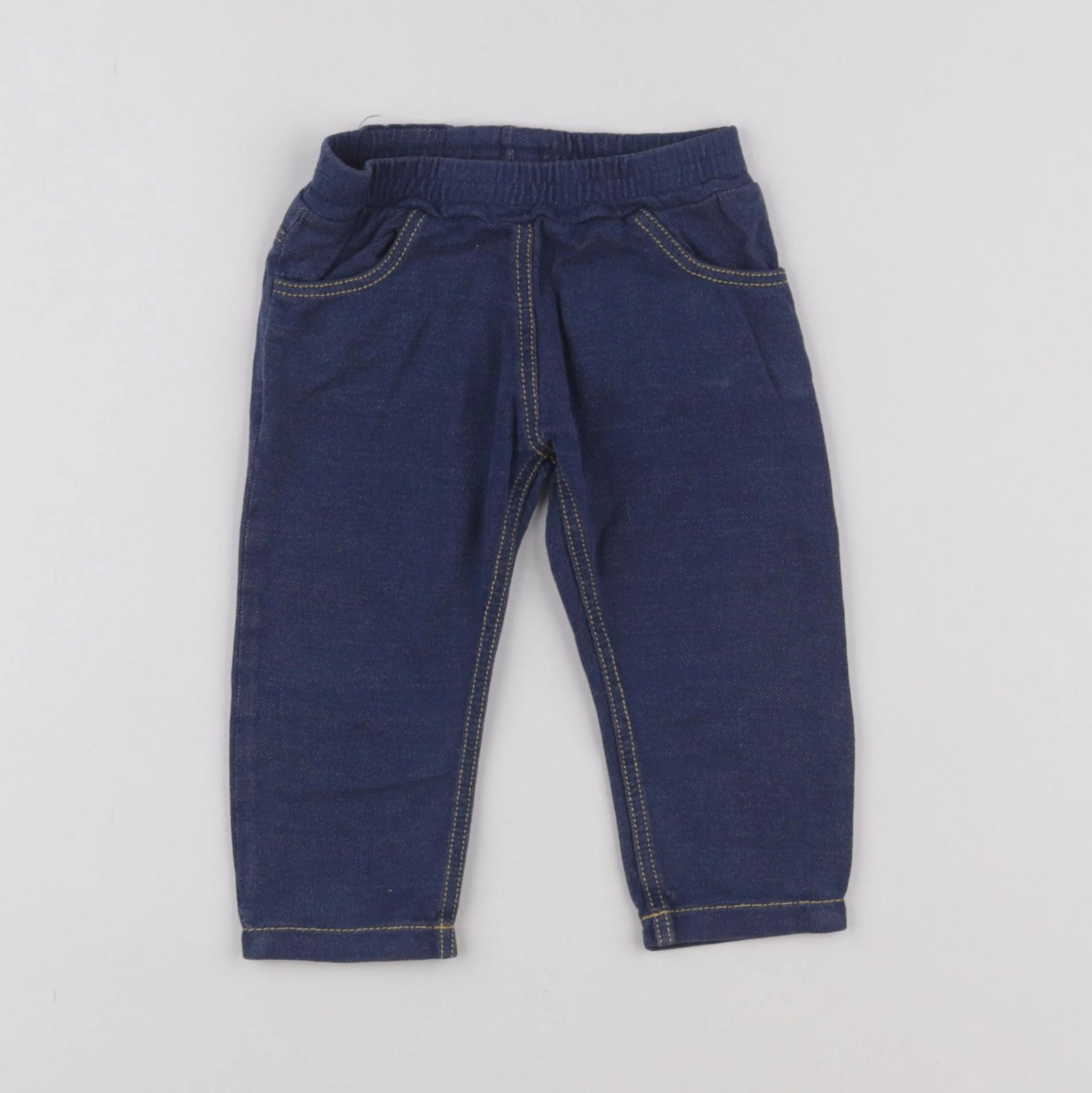 Petit Bateau - jegging bleu - 12 mois