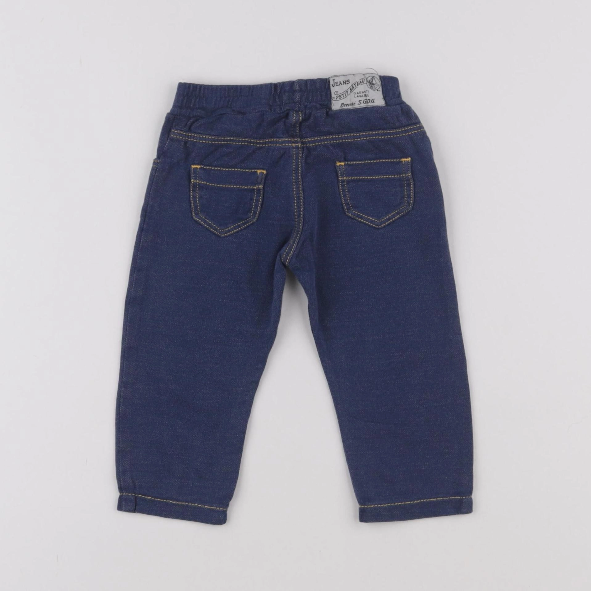 Petit Bateau - jegging bleu - 12 mois