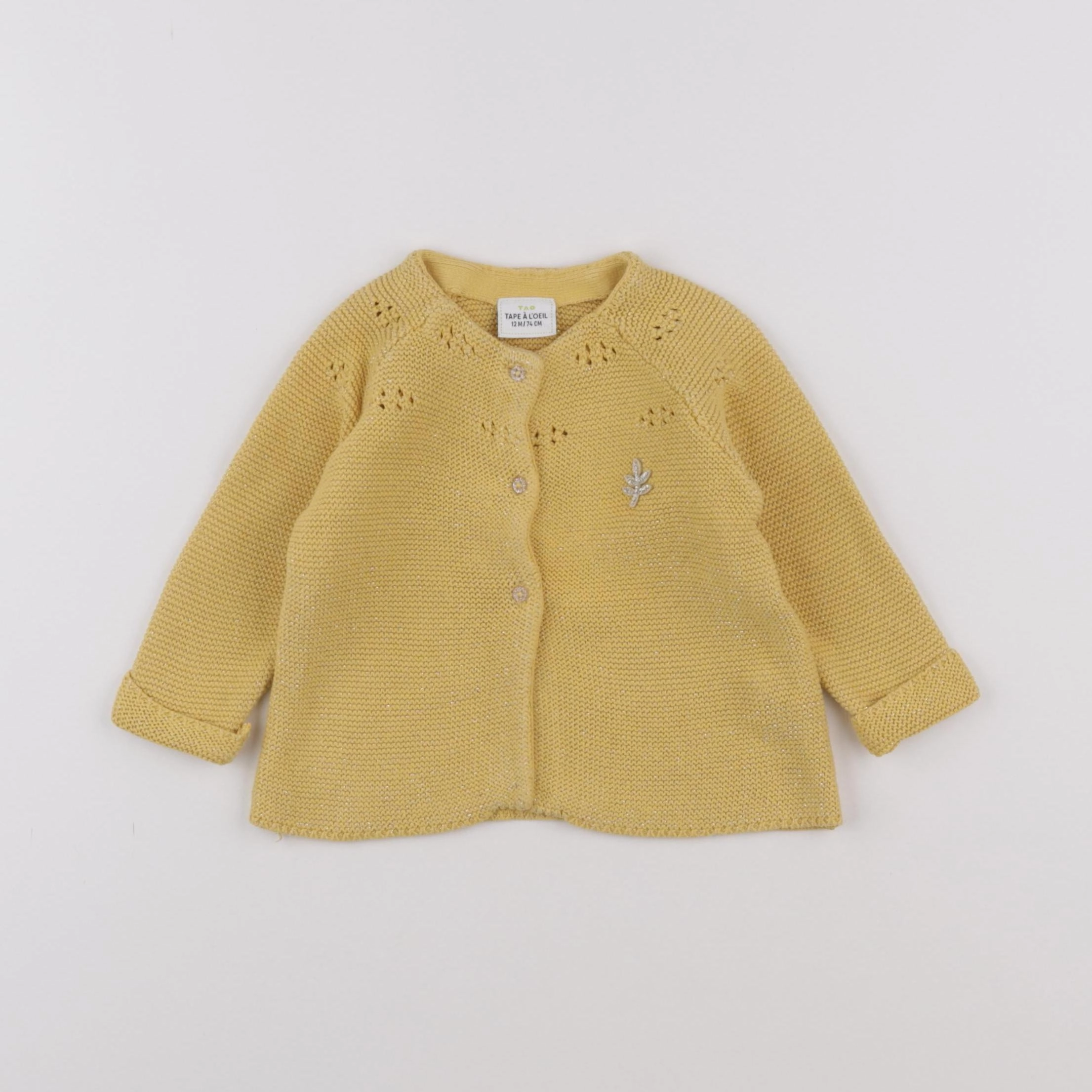 Tape à l'oeil - gilet jaune, or - 12 mois