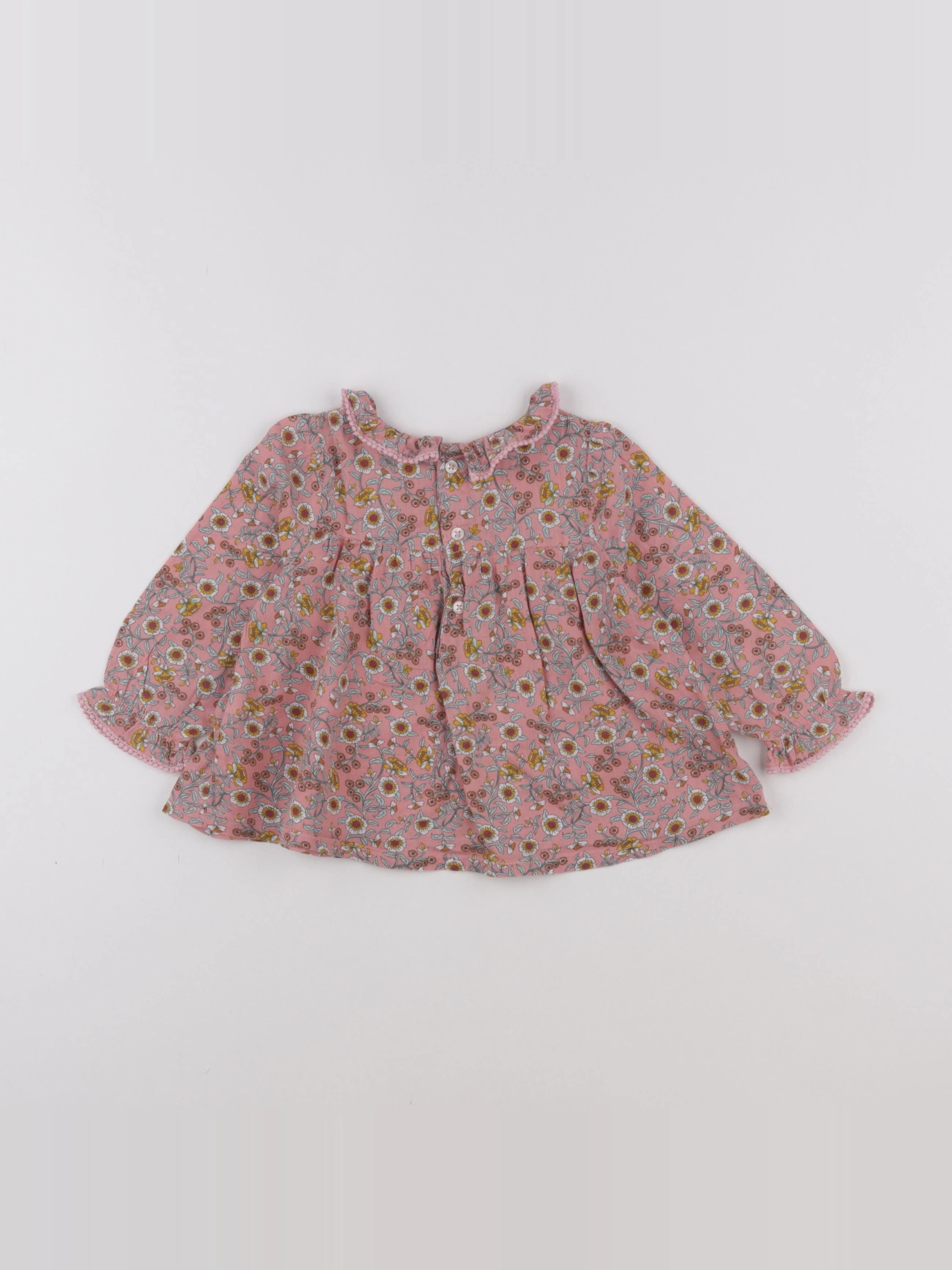 Boutchou - blouse rose - 12 mois