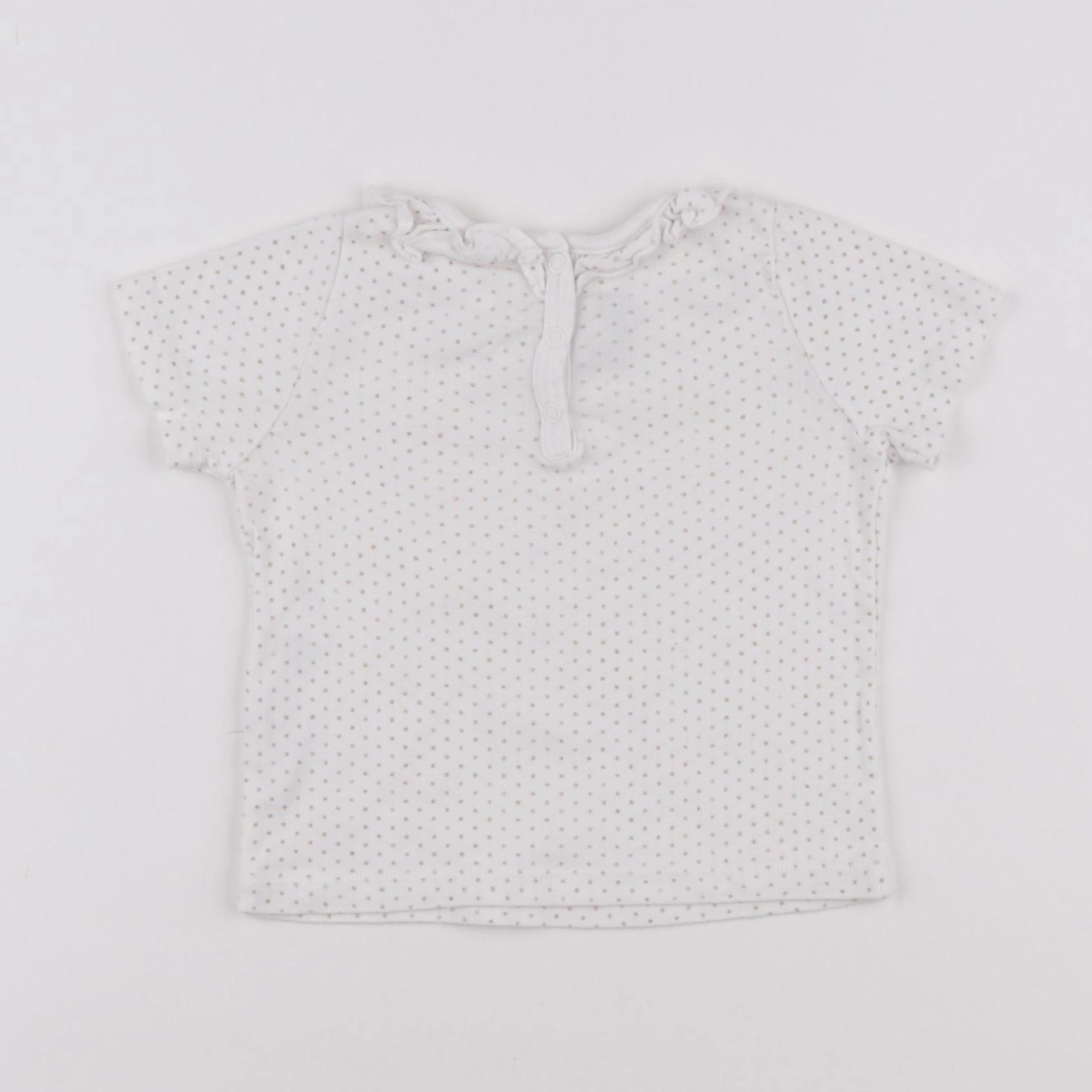 Petit Bateau - tee-shirt blanc, or - 12 mois